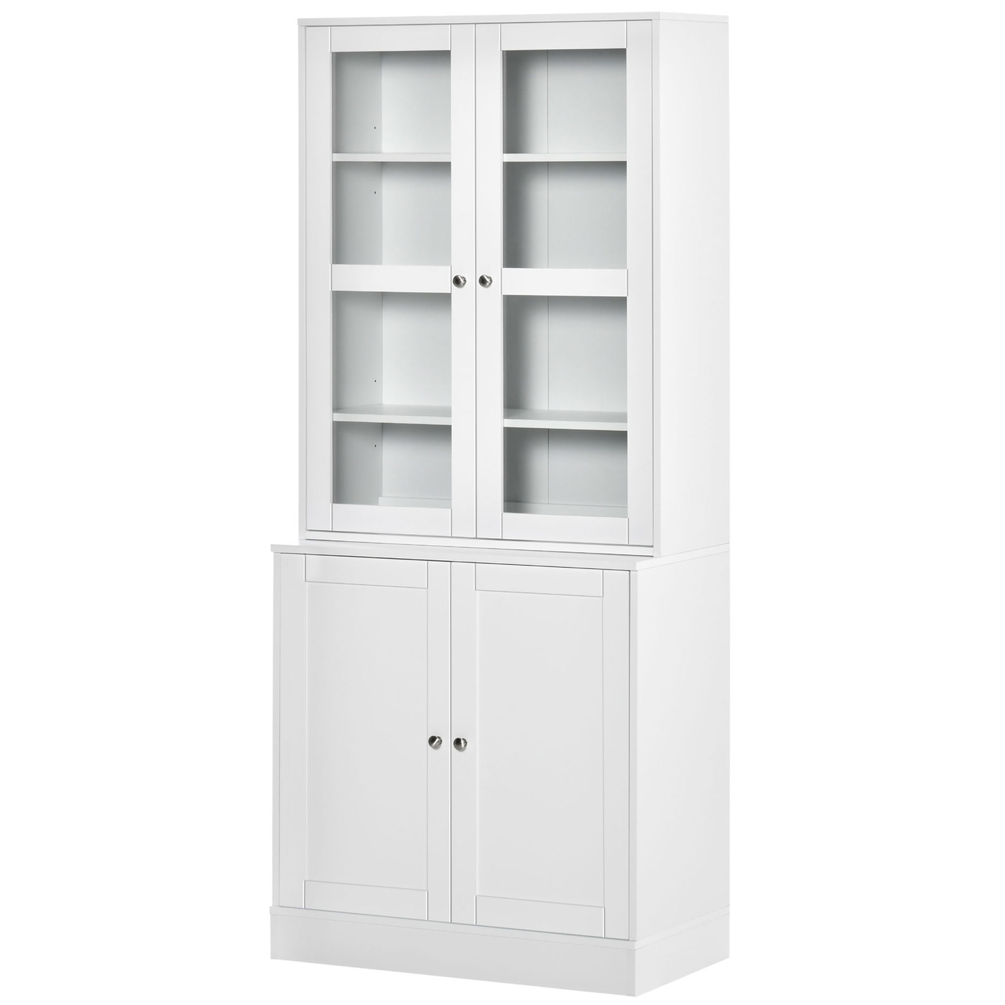 Grāmatu plaukts, sienas plaukts, 2 plaukti, 76 cm x 40 cm x 178,5 cm, balts