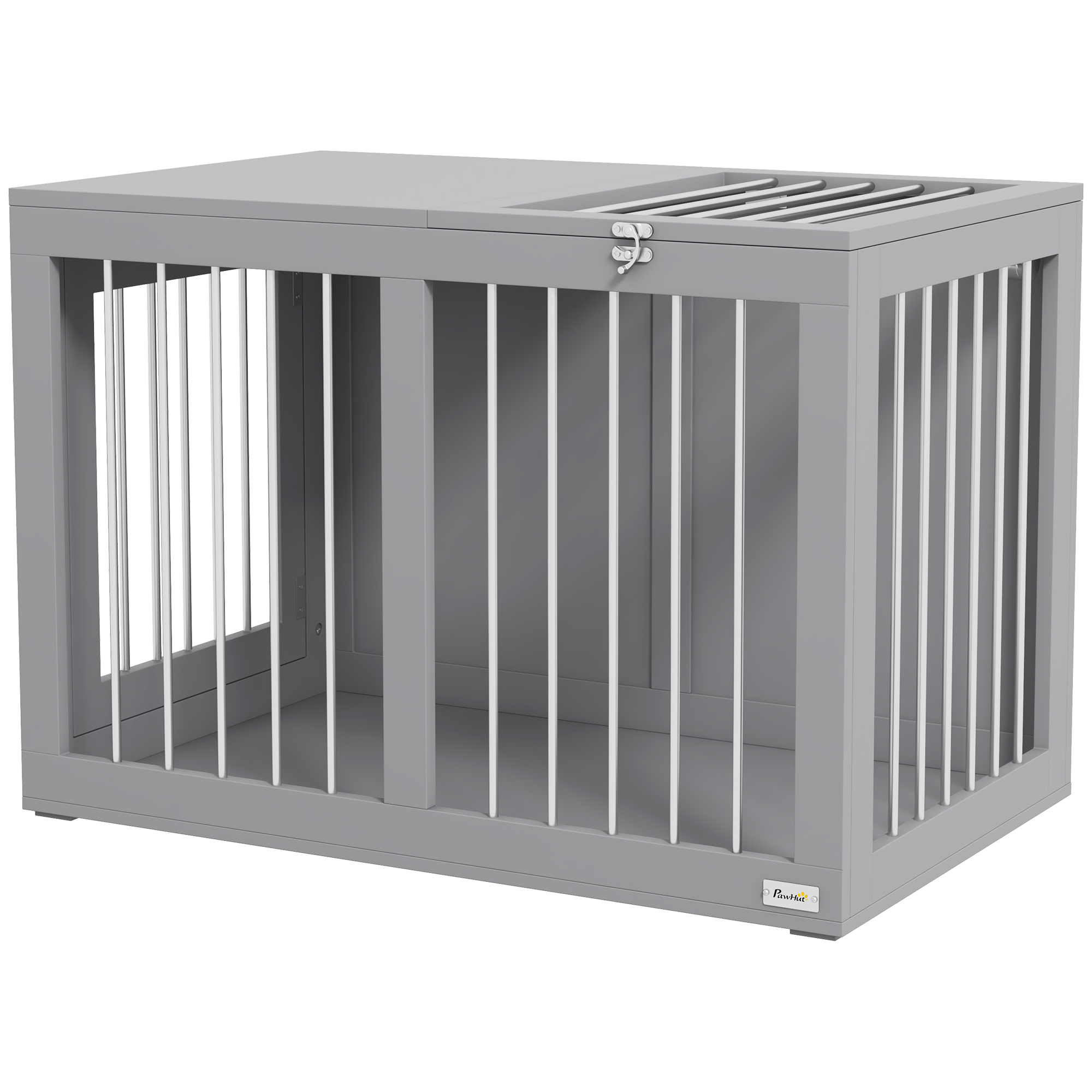 Koerapuur koerakast koera transpordikast 2 ust lukustatav terasvõrk 80 cm x 50 cm x 56 5 cm hall