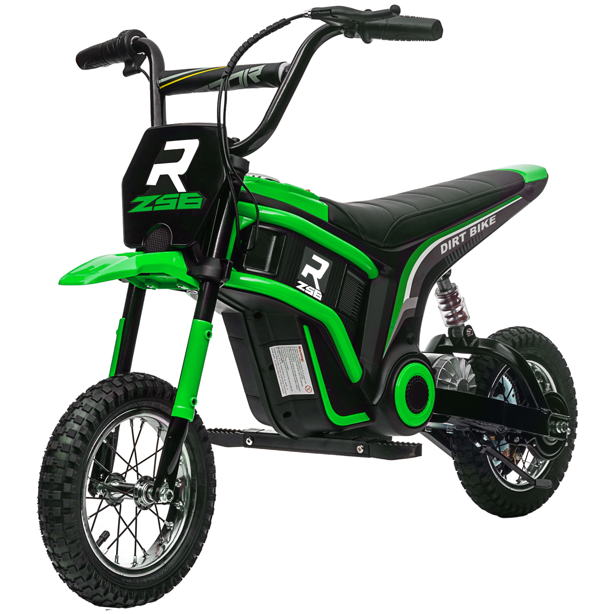 Elektriskais bērnu motocikls, 24 V motors, regulējams ātrums, mūzika un gaismas, zaļš