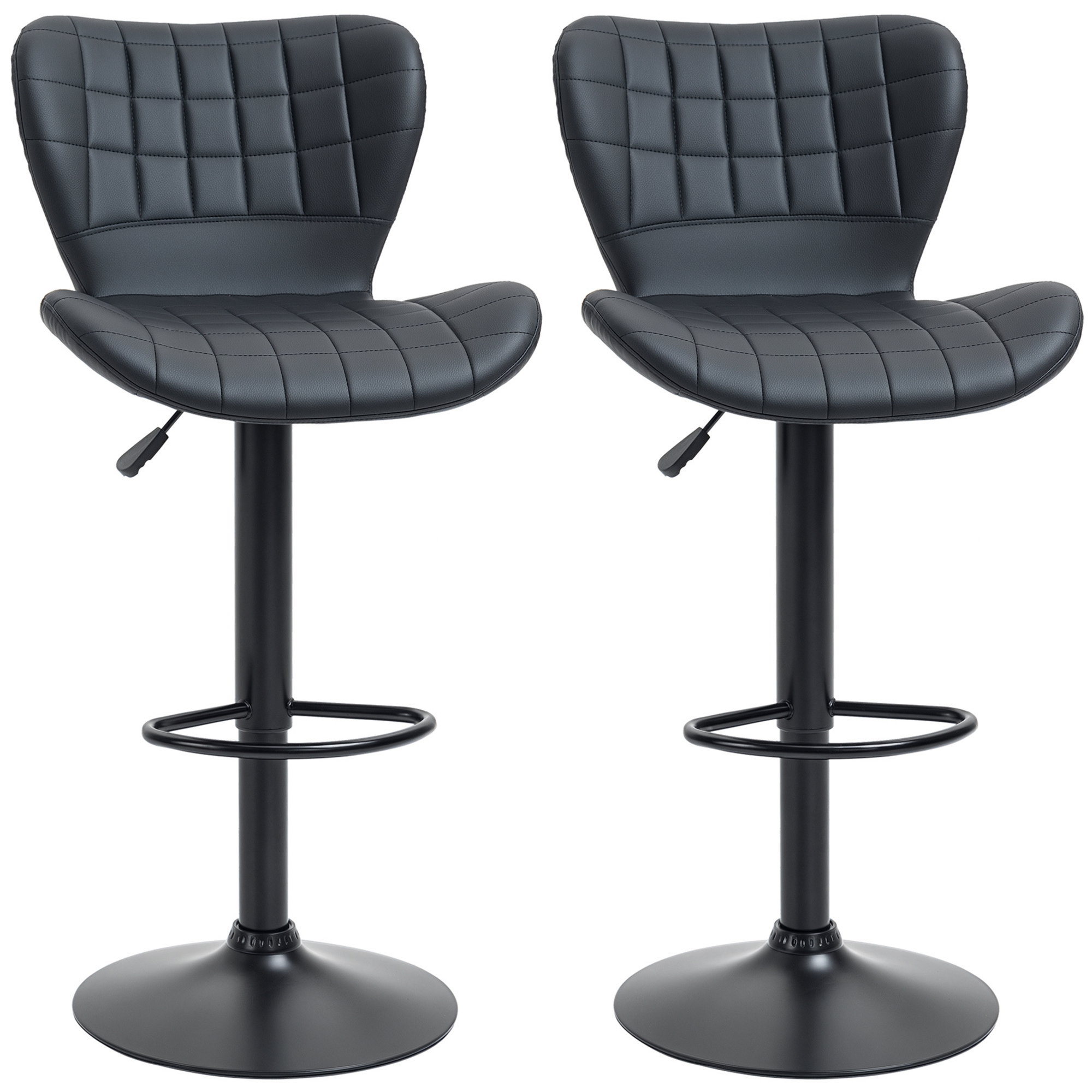 2 baaritooli komplekt retrodisain 47 cm x 51 5 cm x 89-109 cm must