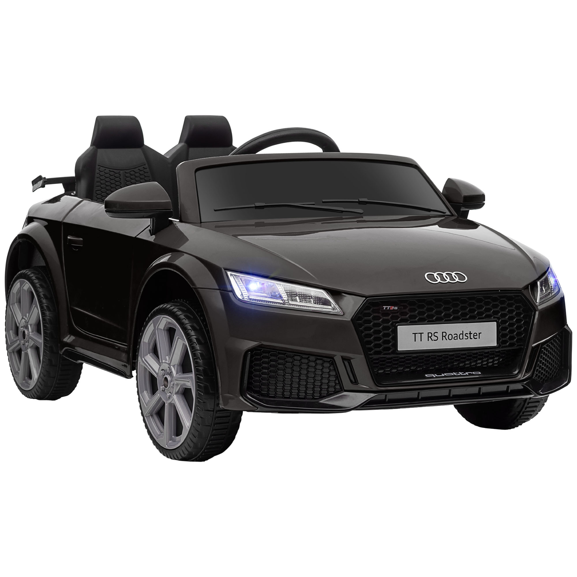Audi bērnu elektromobilis ar 2.4G tālvadības pulti, mūziku, skaņas signālu, LED, USB, bērniem no 3 līdz 5 gadu vecumam, melns