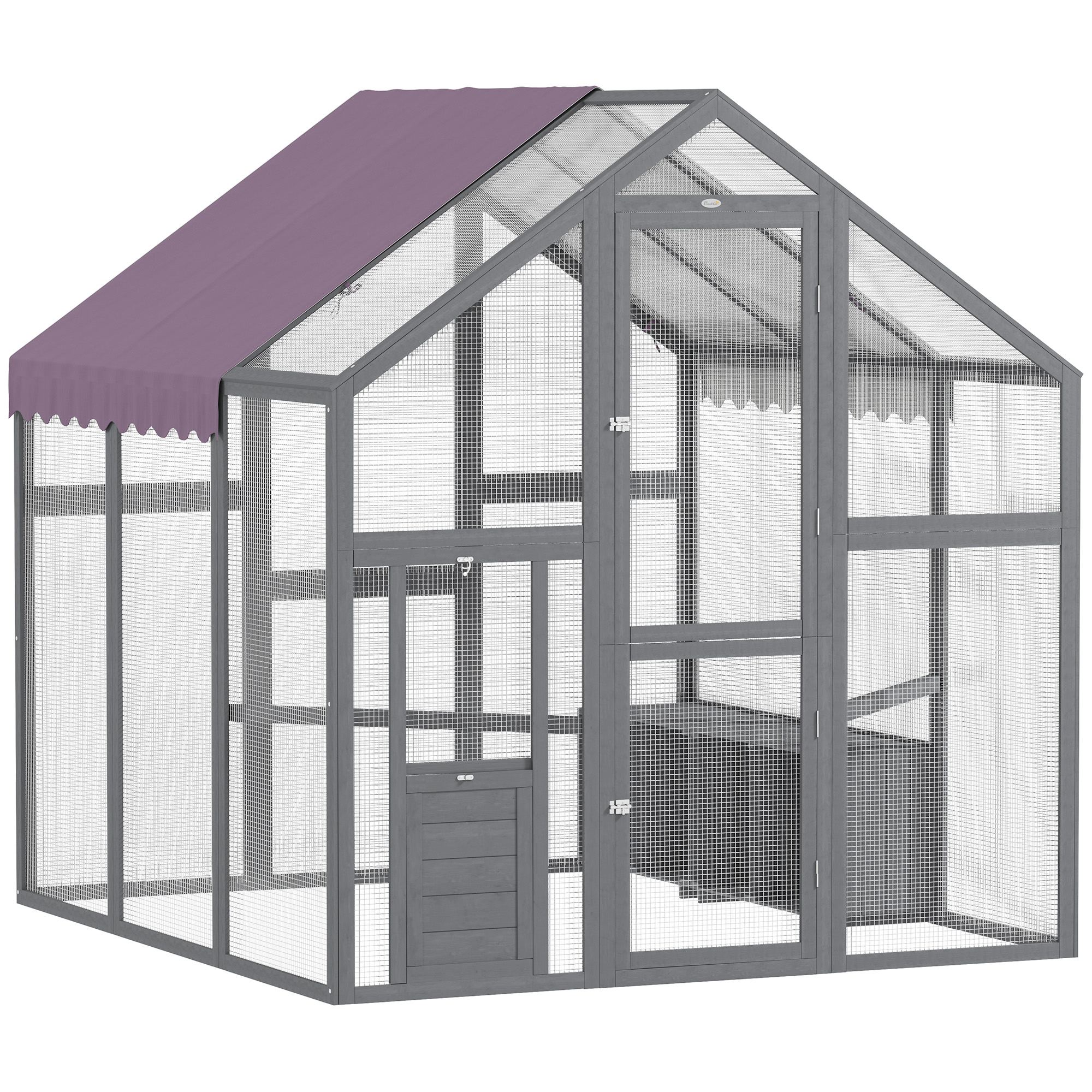 Vistu aploks, vistu kūts ar ūdensnecaurlaidīgu jumtu, 2 ligzdošanas kastes, 2 laktas, 6-8 vistām, aptuveni 1,7 x 1,8 x 1,8 m