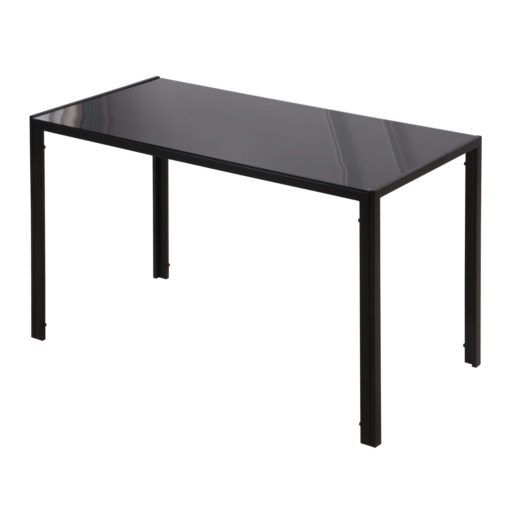 Ēdamgalds, virtuves galds, liels galds, moderns dizains, 120 cm x 60 cm x 75 cm, melns