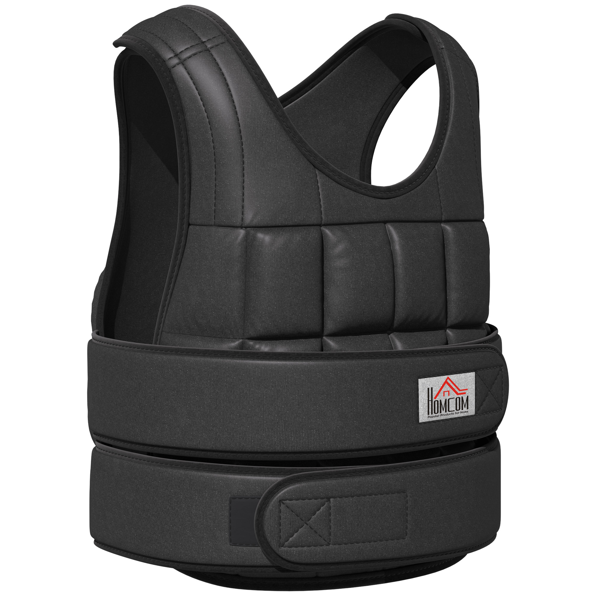 30 kg svara veste treniņiem ar 35 svaru maisiem, regulējams spēka treniņu fitnesa vestes, oksfordas metāla, melna, 60 x 50 cm
