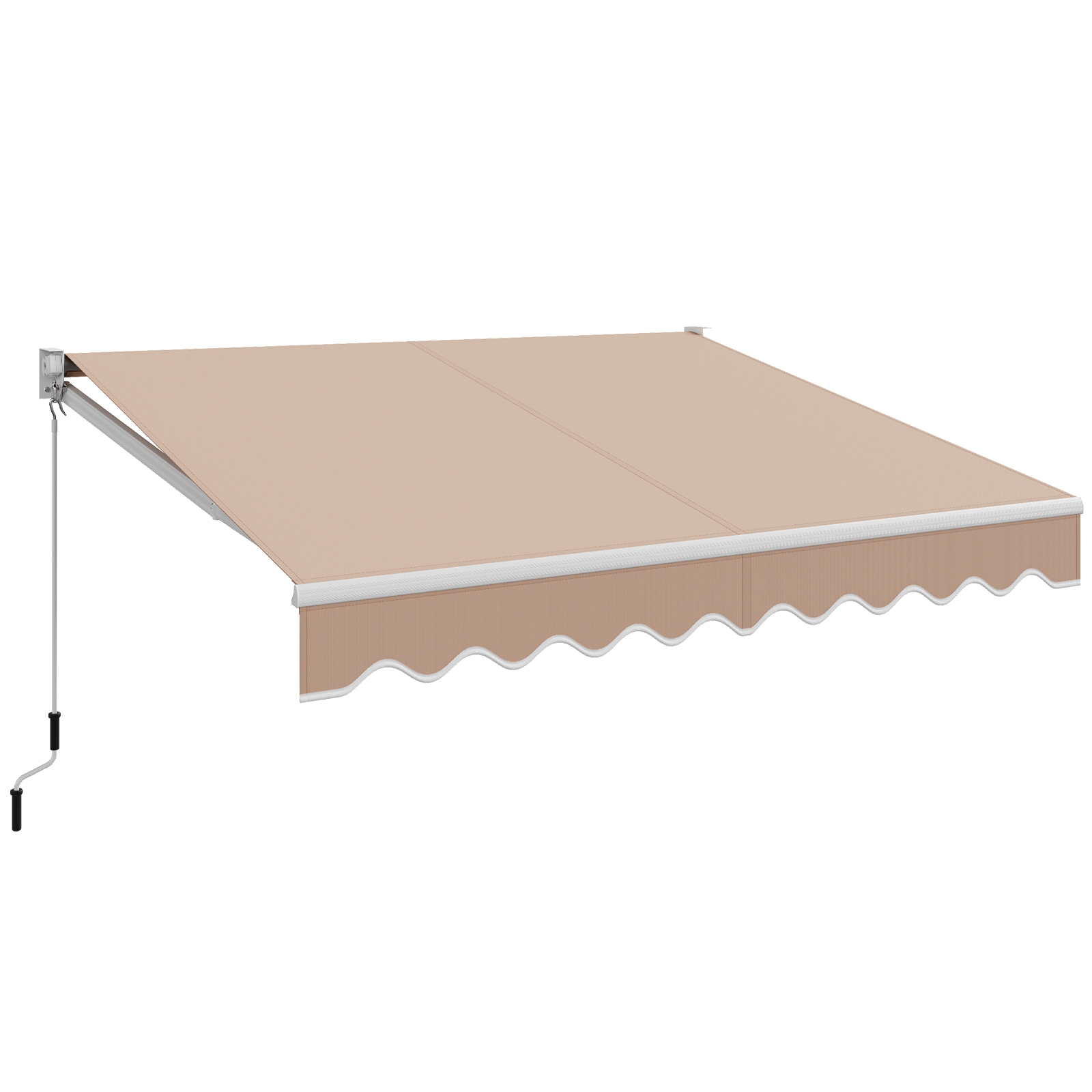 Veekindlast polüestrist kokkuklapitav õuemarkiis ja terrassivari (295x250 cm) beež