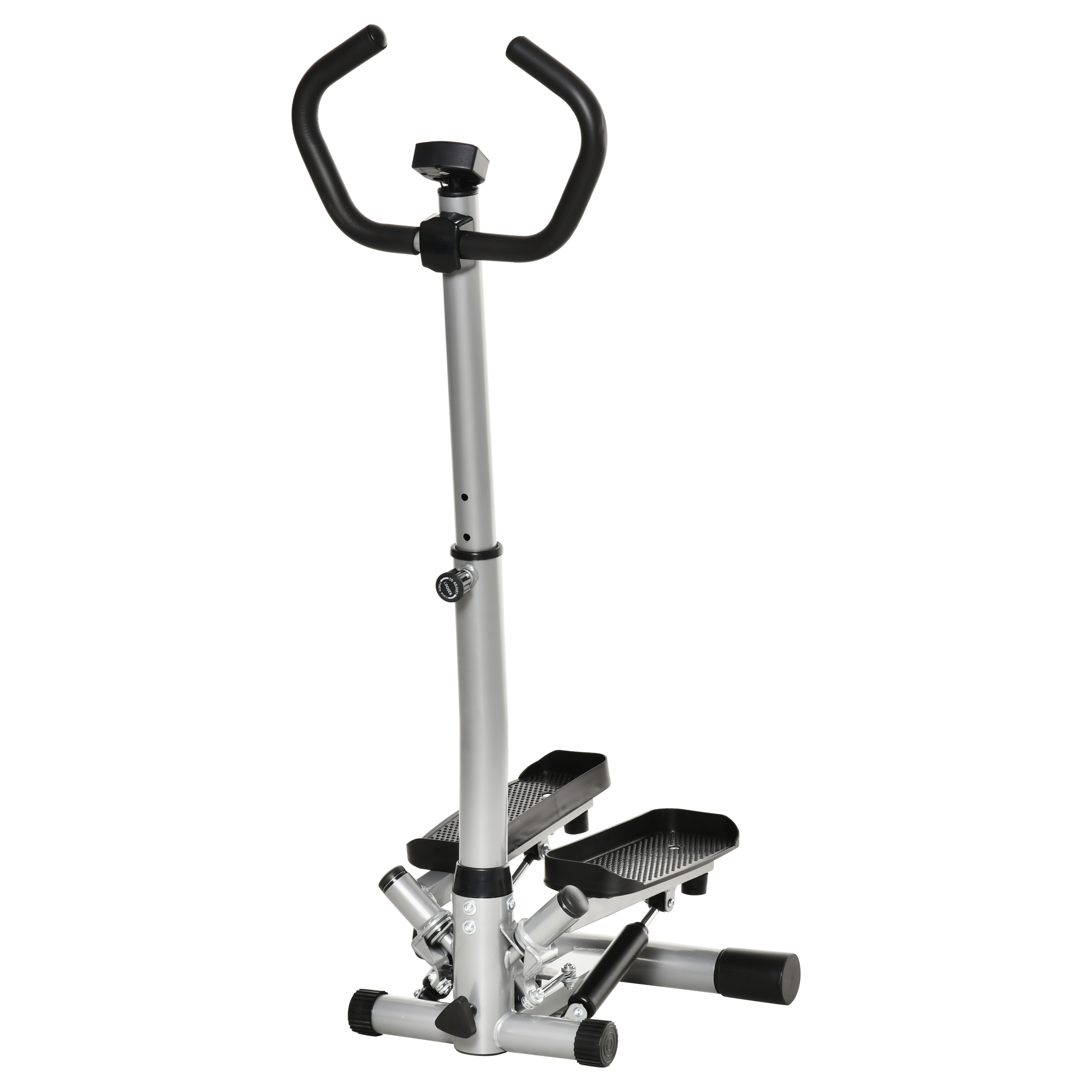 Stepper velotrenažieris mājas lietošanai ar LCD ekrānu, regulējamu ātrumu, metāla ABS, 55 x 53 x 118-128 cm