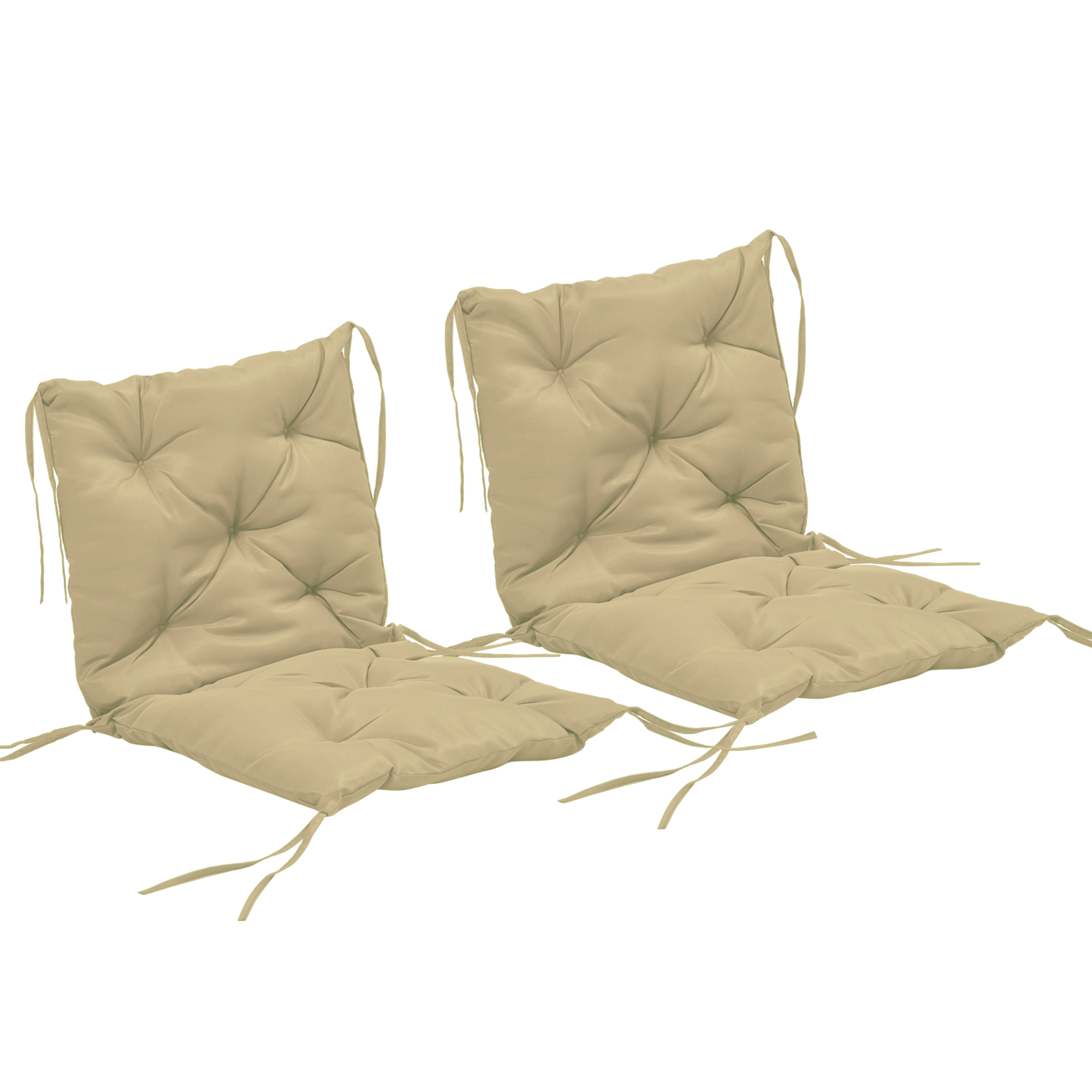 2 istmepadja komplekt 98 x 50 cm istmepadjad paeltega kangaga kaetud paksus 8 cm khaki värv