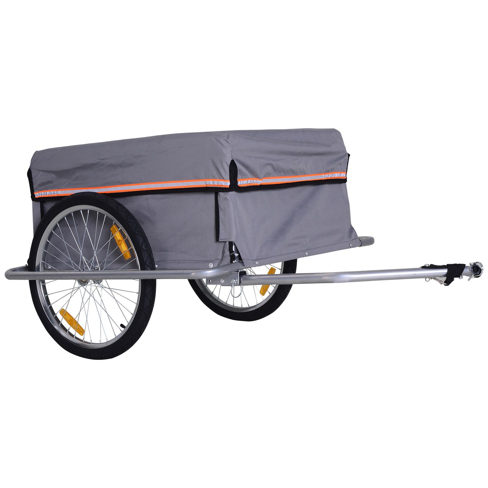 Salokāma velosipēda piekabe, kravas piekabe ar sakabi, transportēšanas piekabe ar kravnesību līdz 40 kg, transportēšanas piekabe velosipēdiem un rokas ratiņiem, 140 x 88 x 60 cm