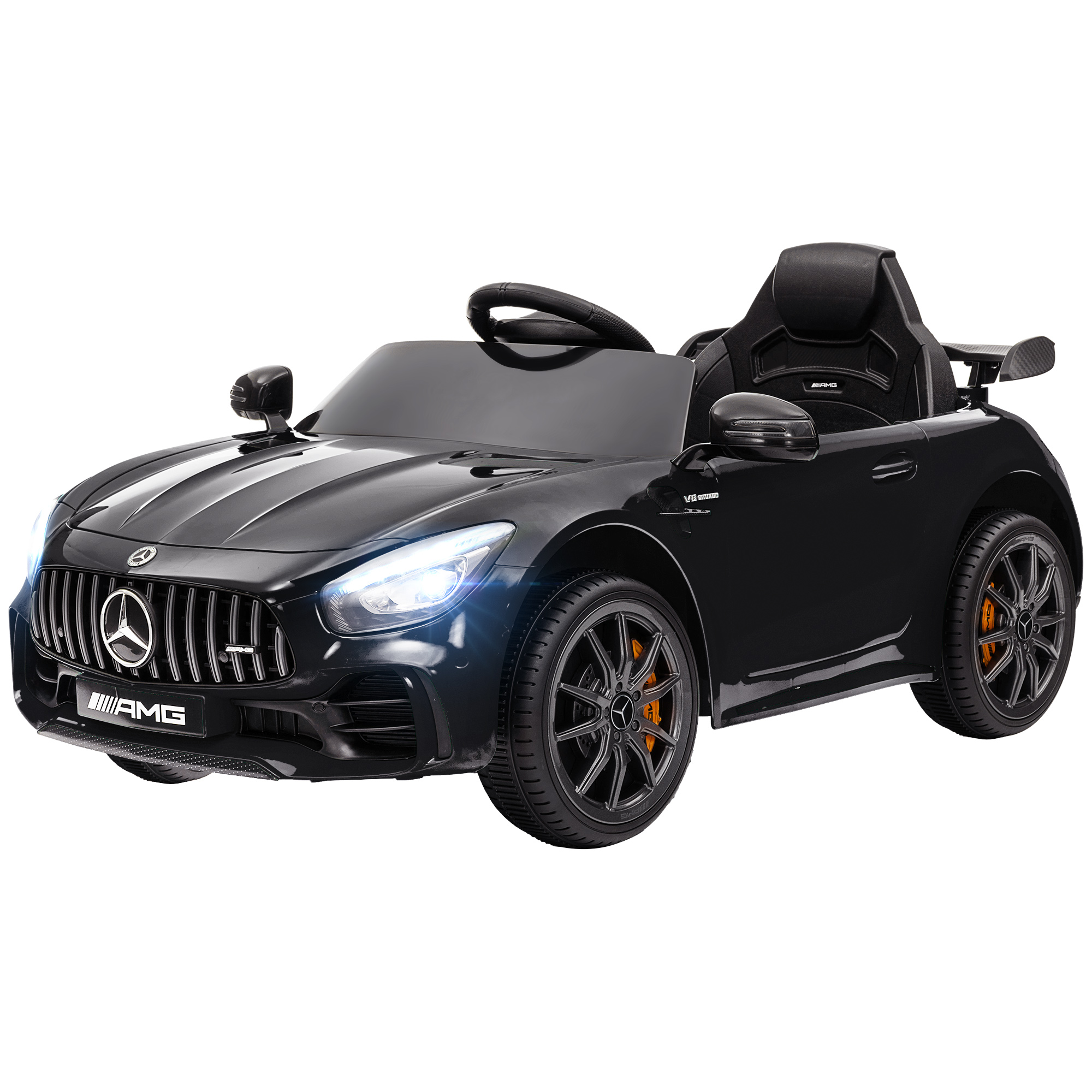 Elektriskā bērnu automašīna, Mercedes, 3-5 km/h, tālvadības pults, gaismas un mūzika, melna