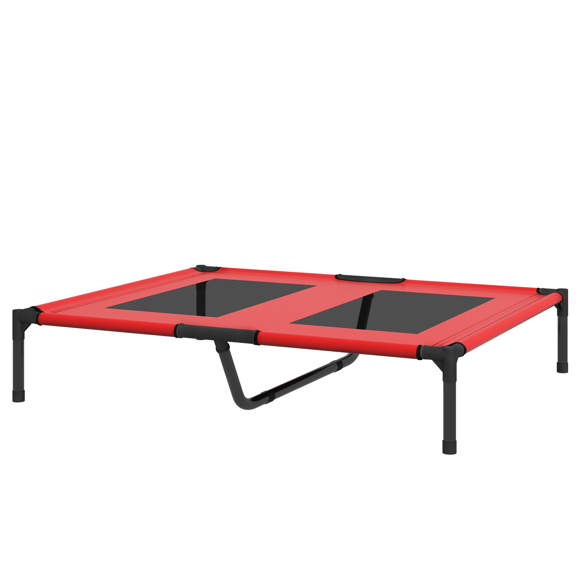 Suņu gulta, suņu atpūtas krēsls, izturīgs, paaugstināts un laikapstākļiem izturīgs, līdz 50 kg, 92x76x18cm, sarkans