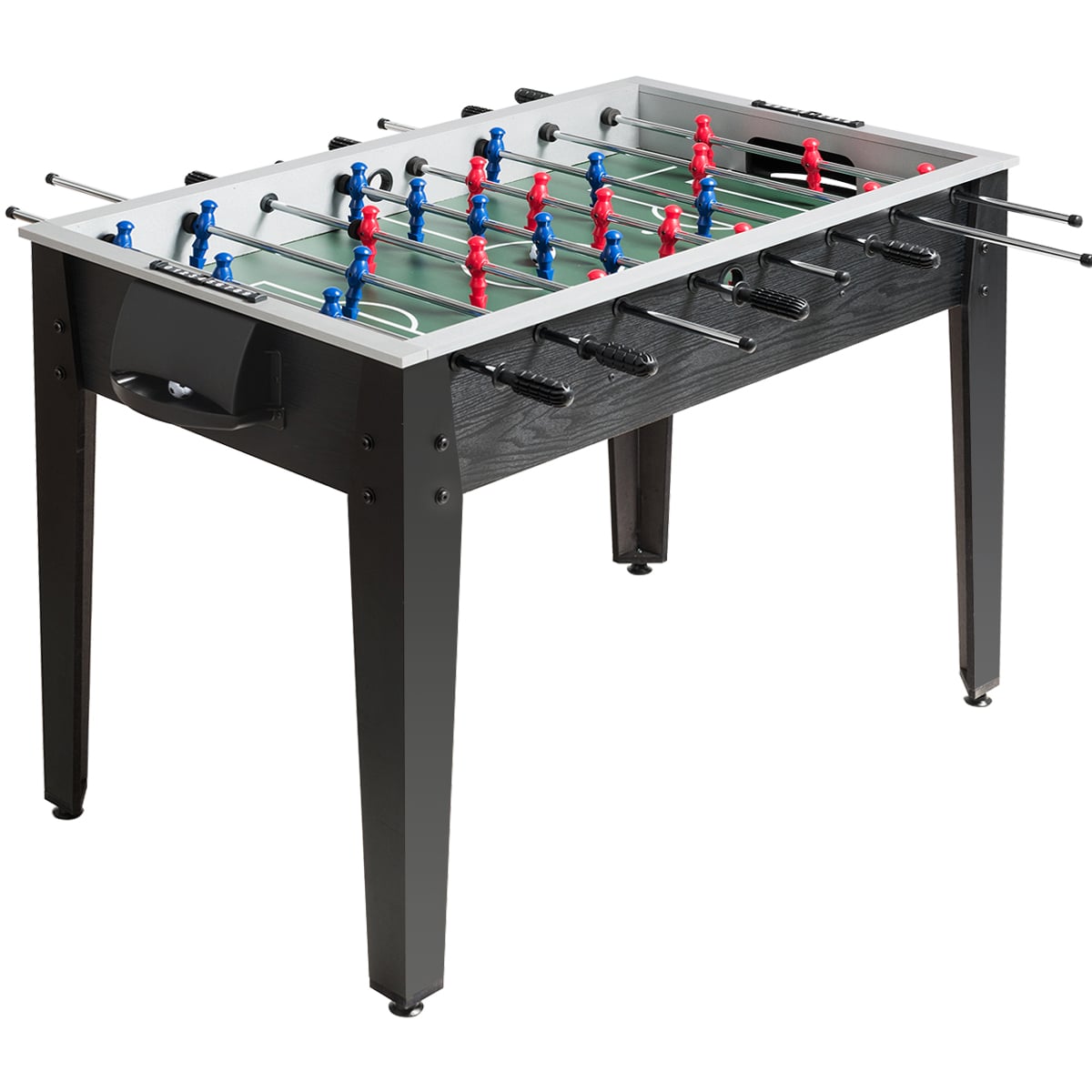 122 cm sacensību izmēra mājas atpūtas koka galda futbola galds - melns