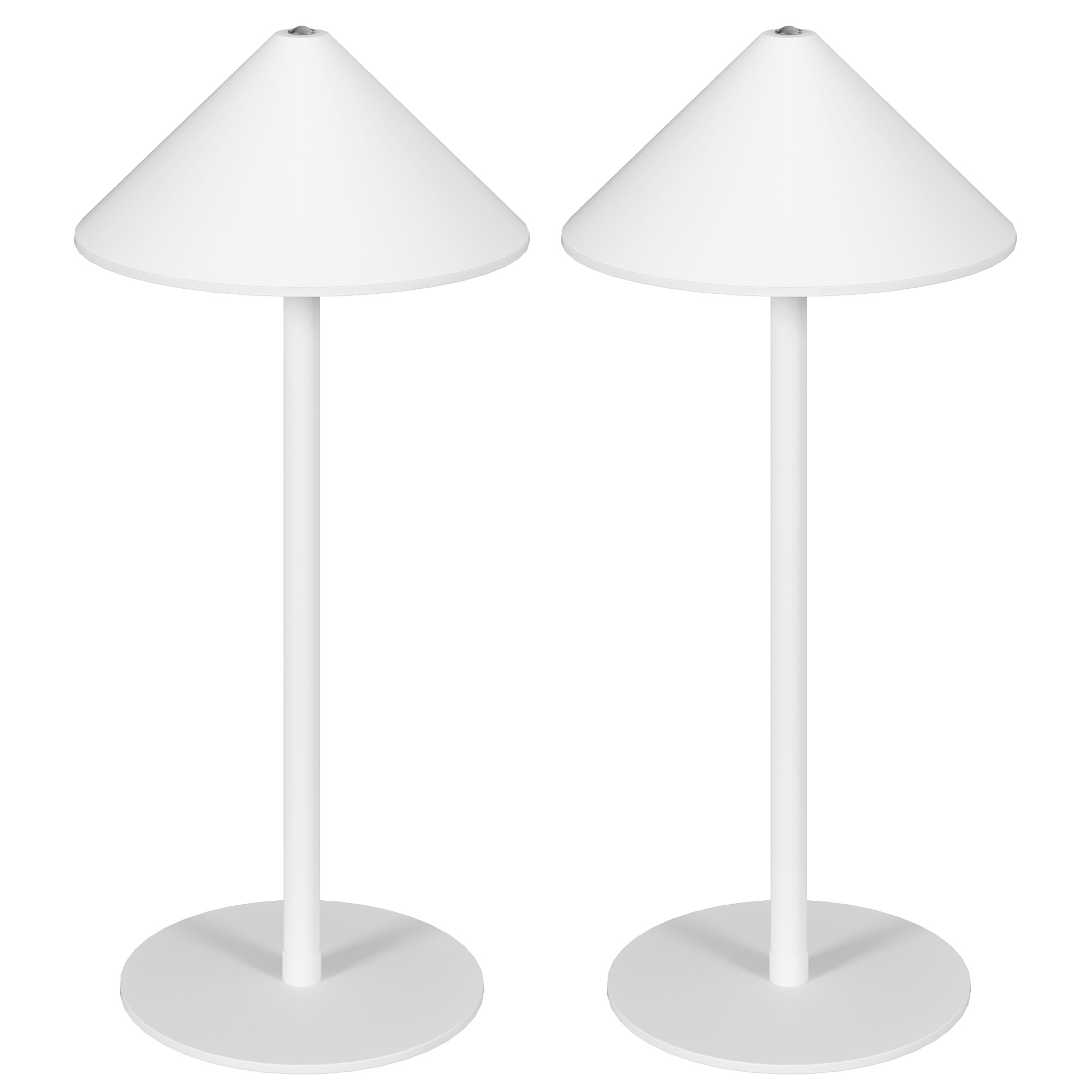 LED galda lampa ar USB vadu, skārienslēdzi, metāla, uzlādējama, balta