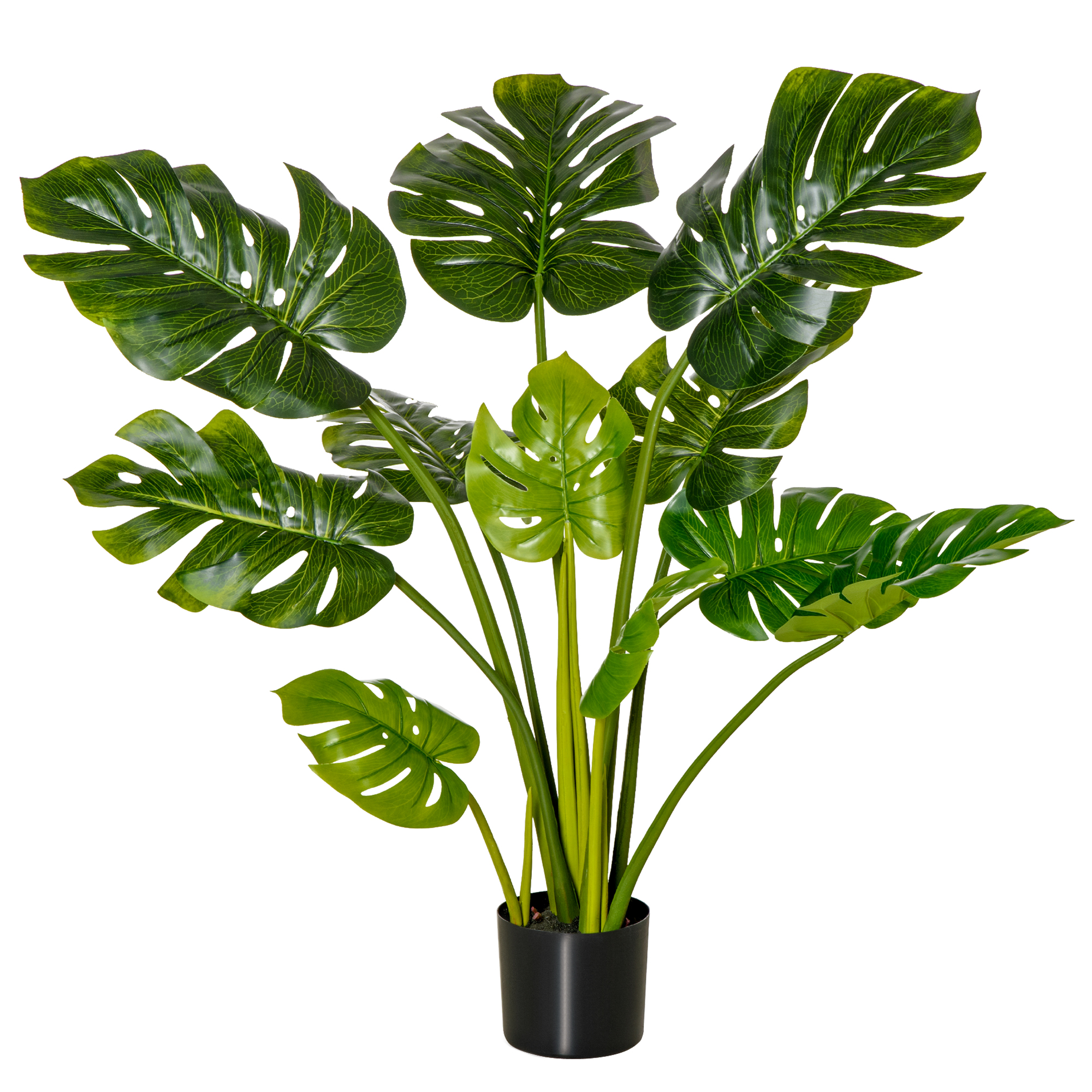 Kunsttaimed 110 cm kunstmonstera kunsttaimed potis kunstpuu toataim dekoratiivtaim kontoritaim plastpott sise- ja