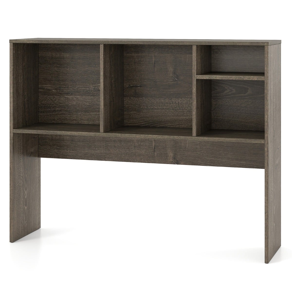 Rakstāmgalda plaukts ar 4 nodalījumiem, galda plaukts, rakstāmgalda plaukts, grāmatu plaukts, 94 x 25 x 73 cm, pelēks