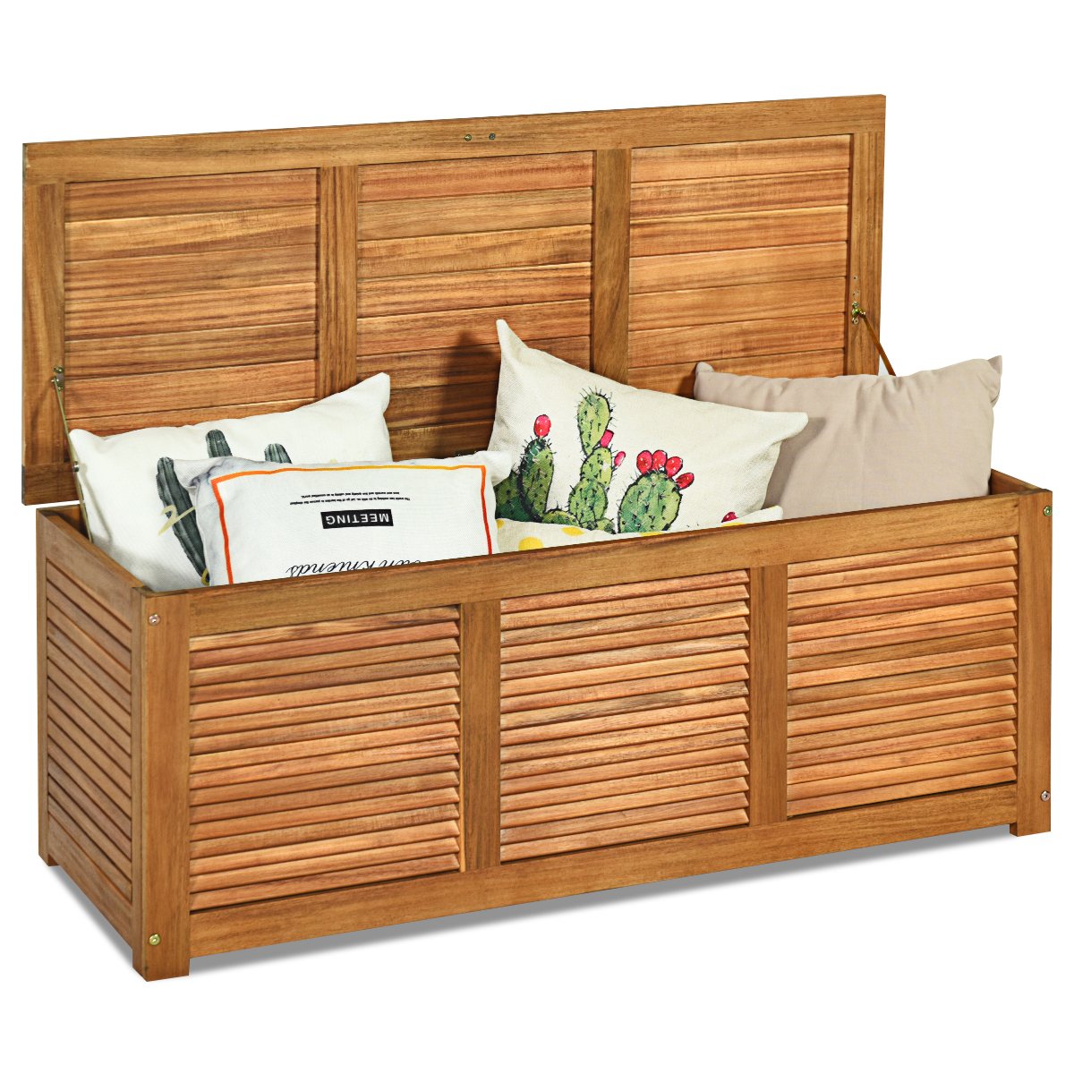 Dārza kastes uzglabāšanas kaste dārzam un piemājas akācijai 120 x 45 x 45 cm, dabiska