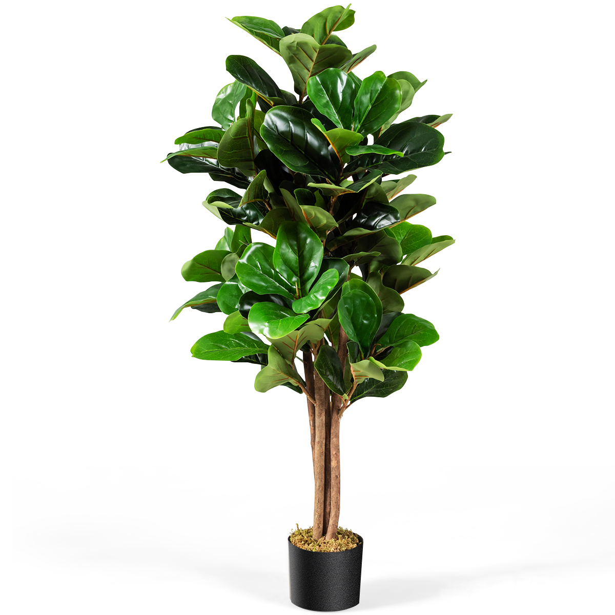 122 cm mākslīgā vijoles lapu vīģes koka dekoratīvais stādītājs