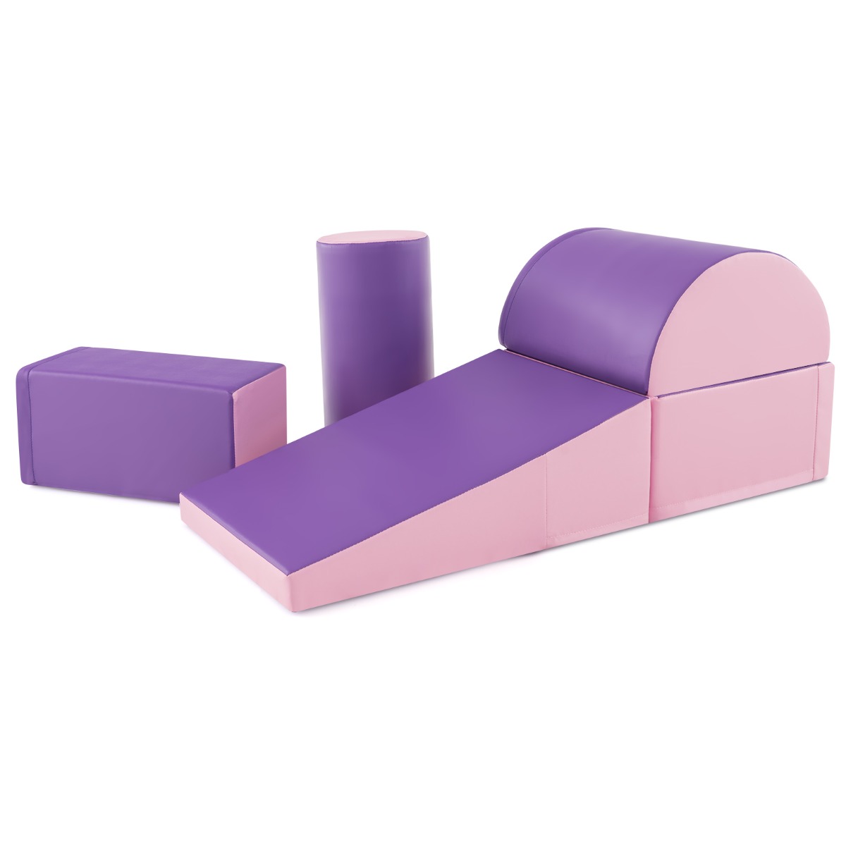 5 daļu bērnu kāpšanas un rāpošanas aktivitāšu rotaļu komplekts - violets