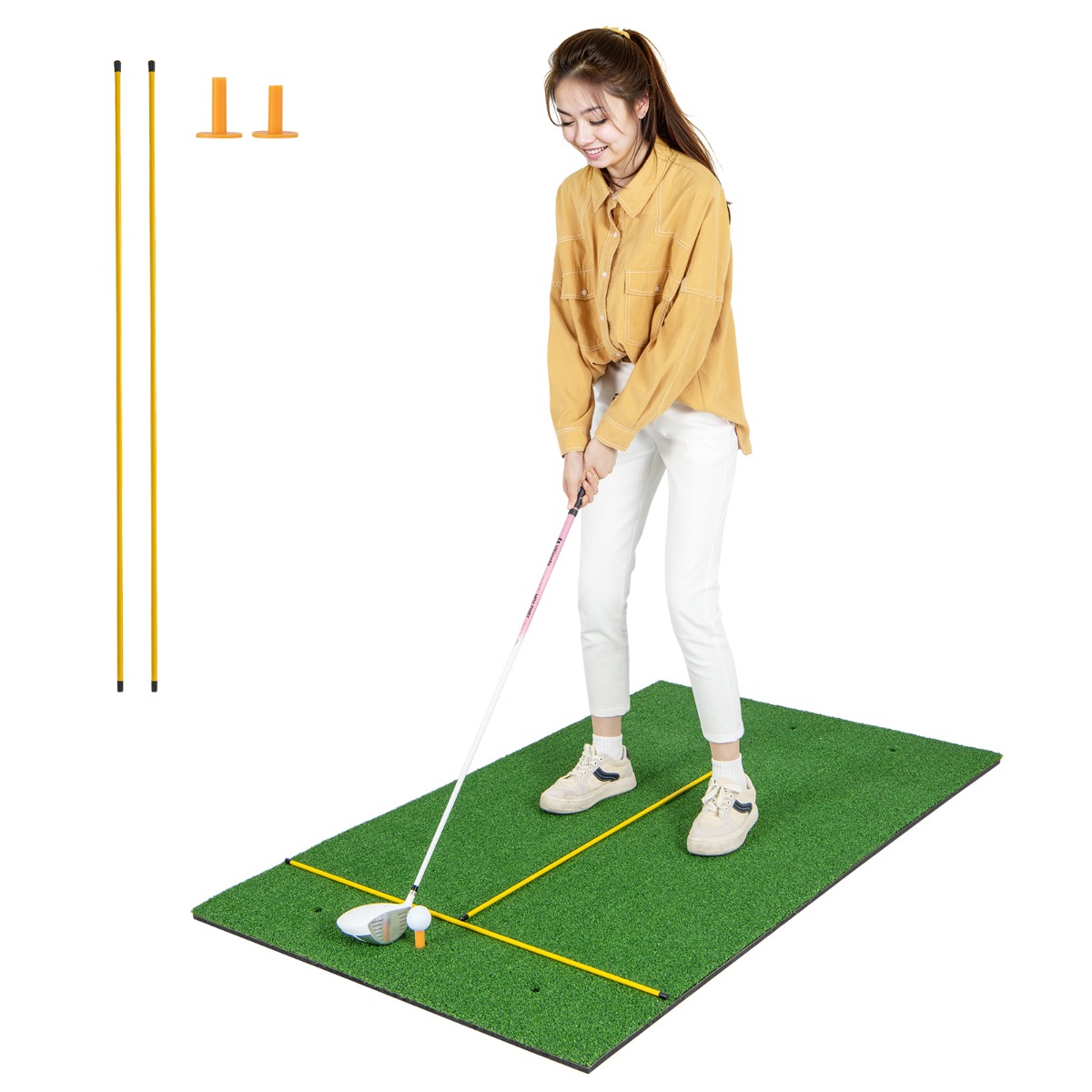 152 cm x 91,4 cm mākslīgā zāliena treniņu paklājs iekštelpām un ārā — 32 mm