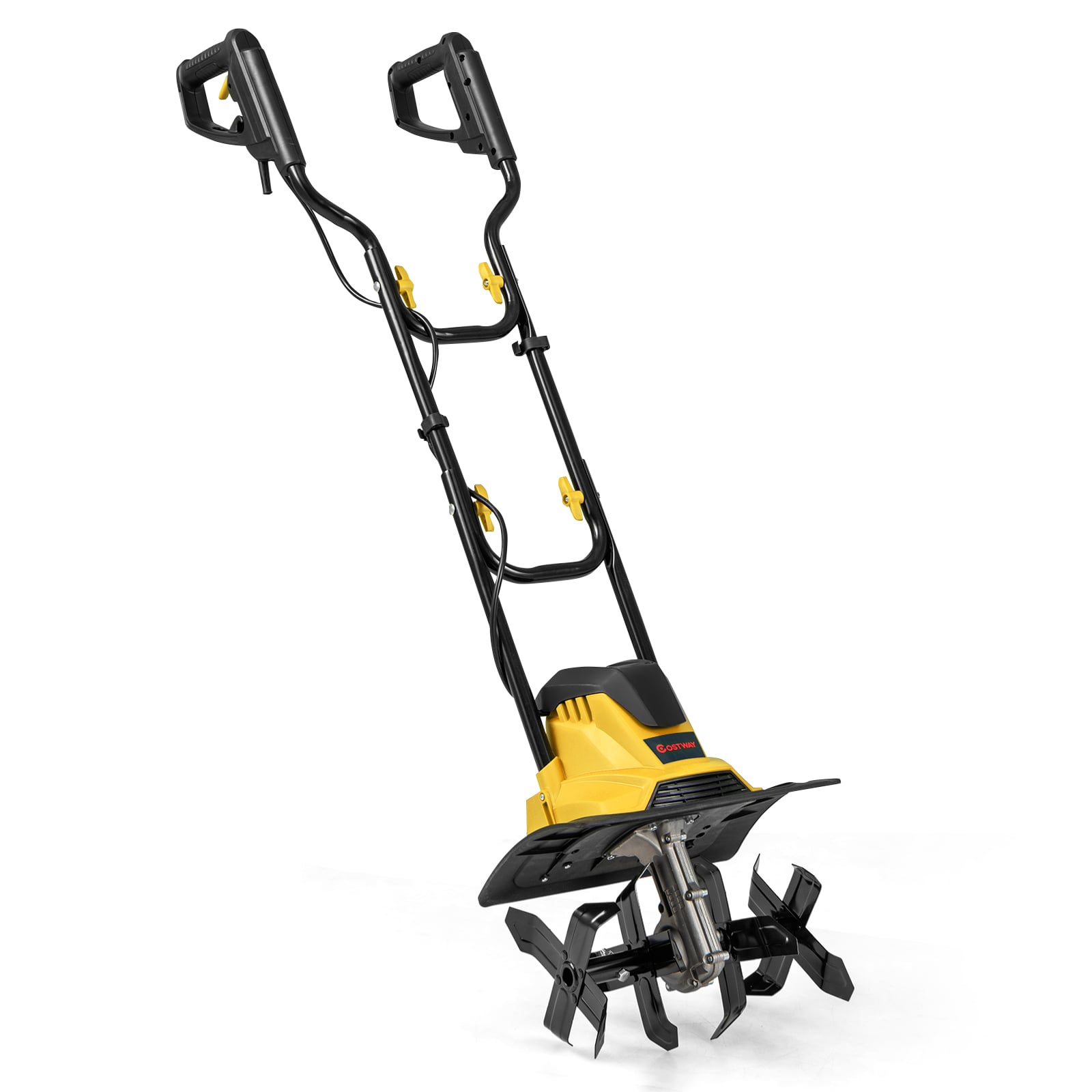 Elektriskā frēze 1200 W | Darba platums 36 cm | Darba dziļums 22 cm | 380 apgr./min. Elektriskā frēze ar drošības slēdzi un rokturi 36,5 x 24 x 138 cm Dzeltena