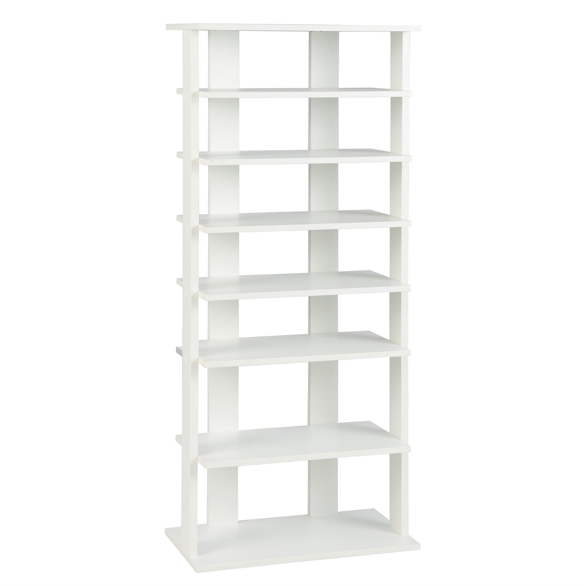 Apavu plaukts 7 līmeņu apavu plaukts retro stilā 45 x 25 x 110,5 cm balts