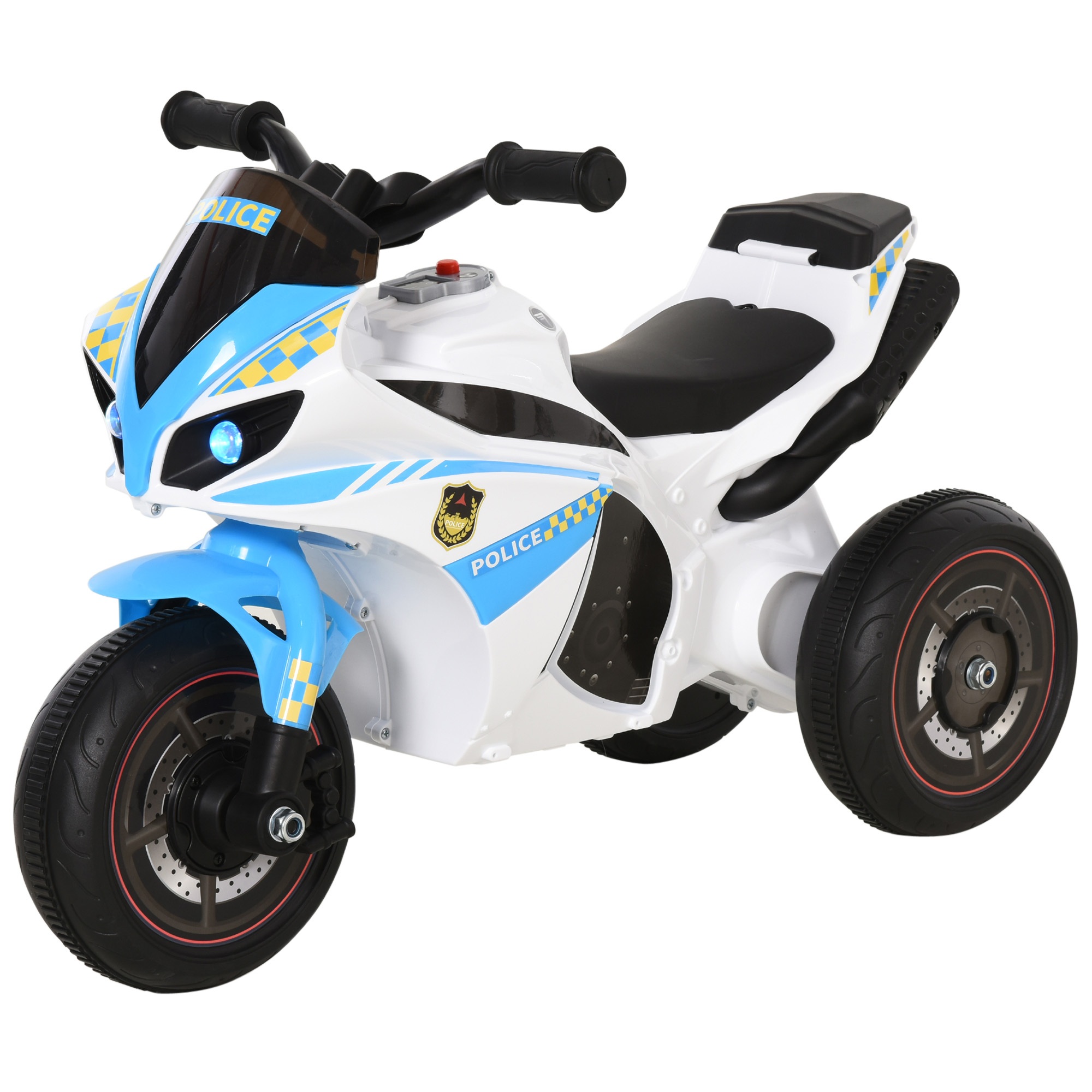 Braucamā automašīna, braucamā automašīna ar mūziku un priekšējiem lukturiem, bērnu transportlīdzeklis sacīkšu motocikla dizainā, līdz 20 kg, 18-36 mēneši, zila