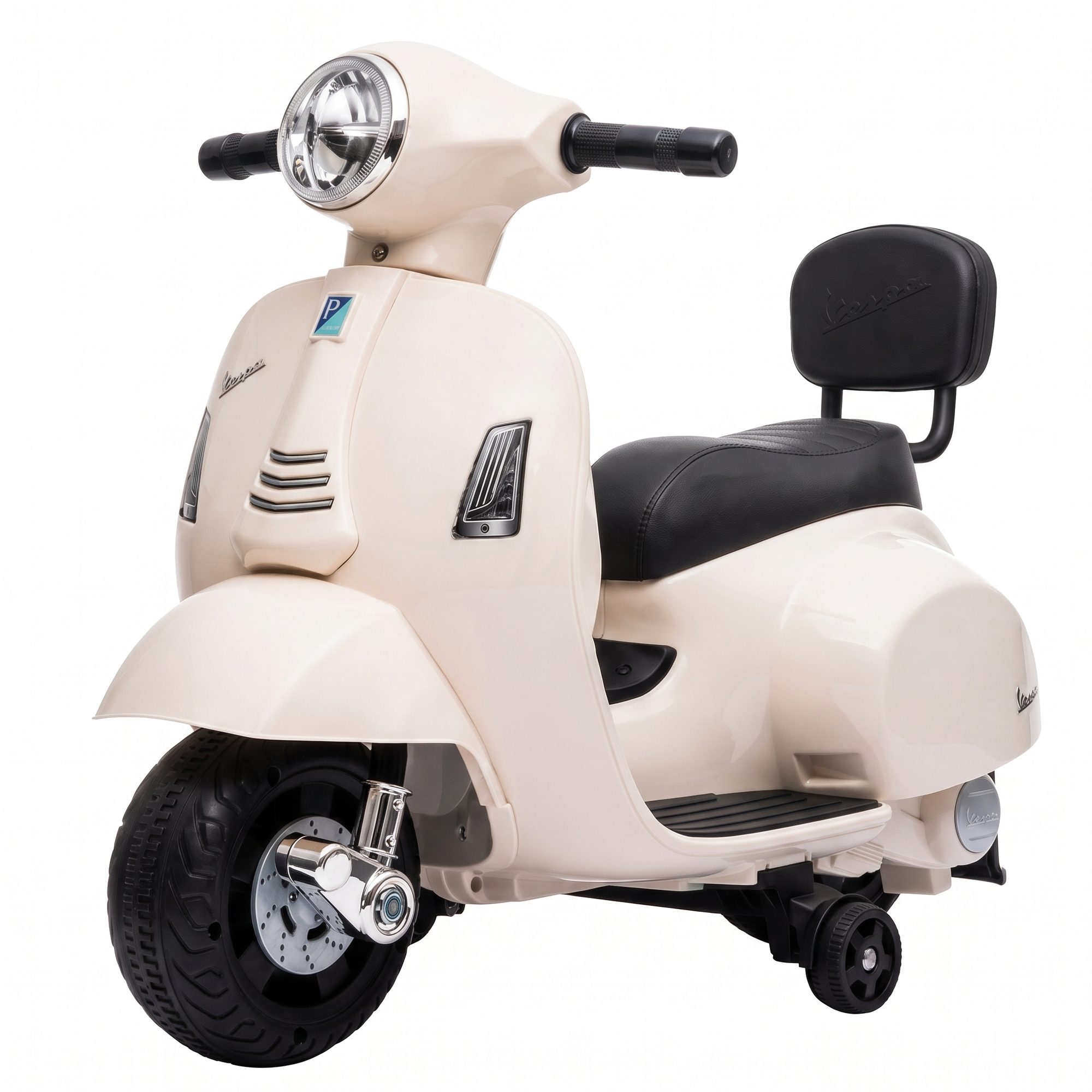 Elektriskais motocikls bērniem Mini Vespa GTS 6V elektriskais motocikls ar litija akumulatoru Ergonomisks sēdekļa atzveltne 1,5-3 gadi