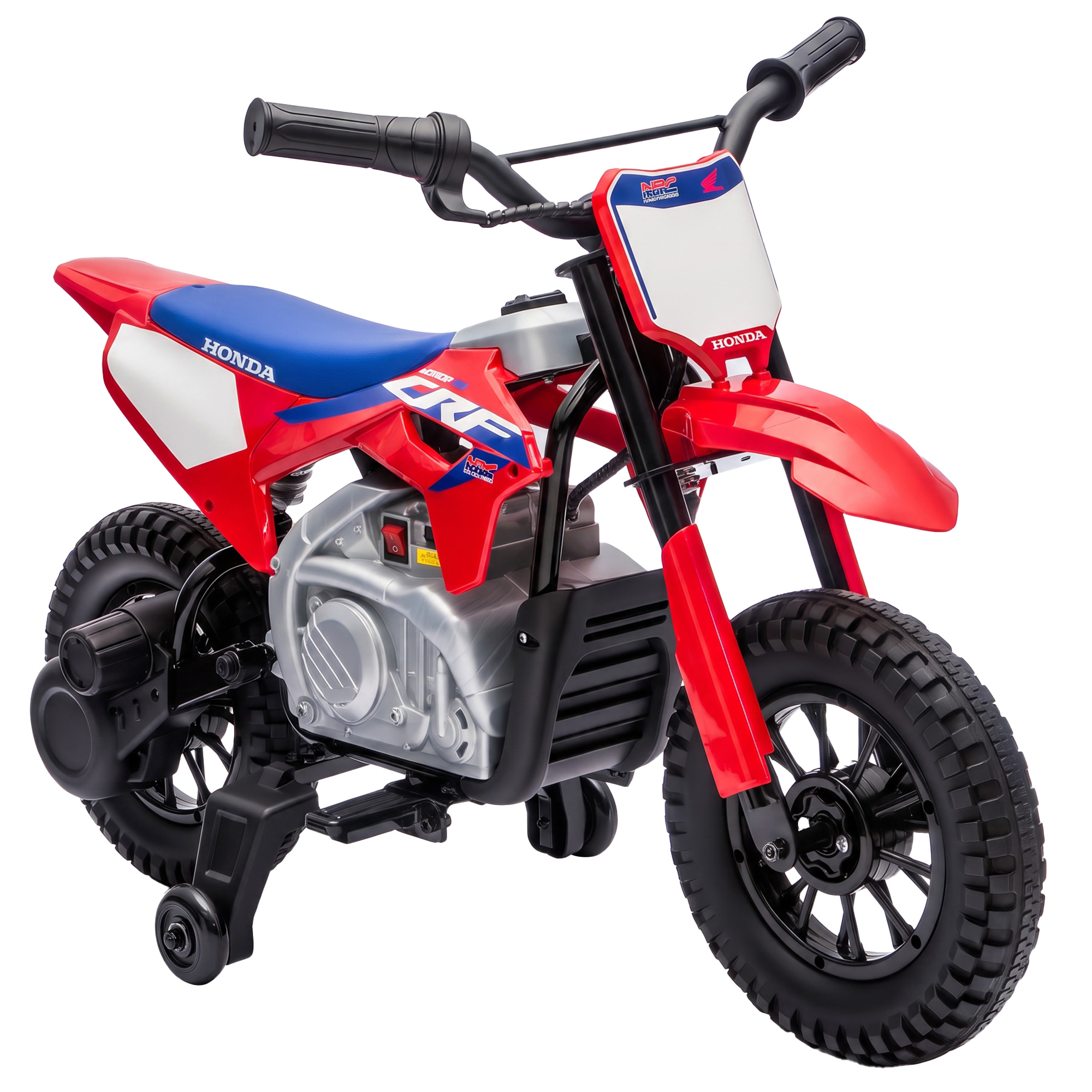 Elektriskais motocikls bērniem HONDA CRF 450R 12V bērnu motokross ar 35W motoru, litija akumulatoru, aizmugurējo piekari, 12 collu riteņiem