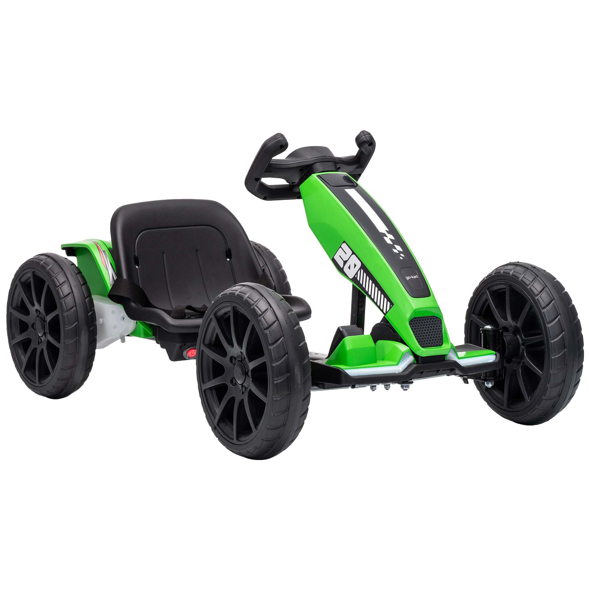 Bērnu elektriskais kartings, 12 V, 2 motori, 4 pozīcijās regulējams sēdeklis, vienmērīga iedarbināšana, EVA riteņi un LED priekšējie lukturi