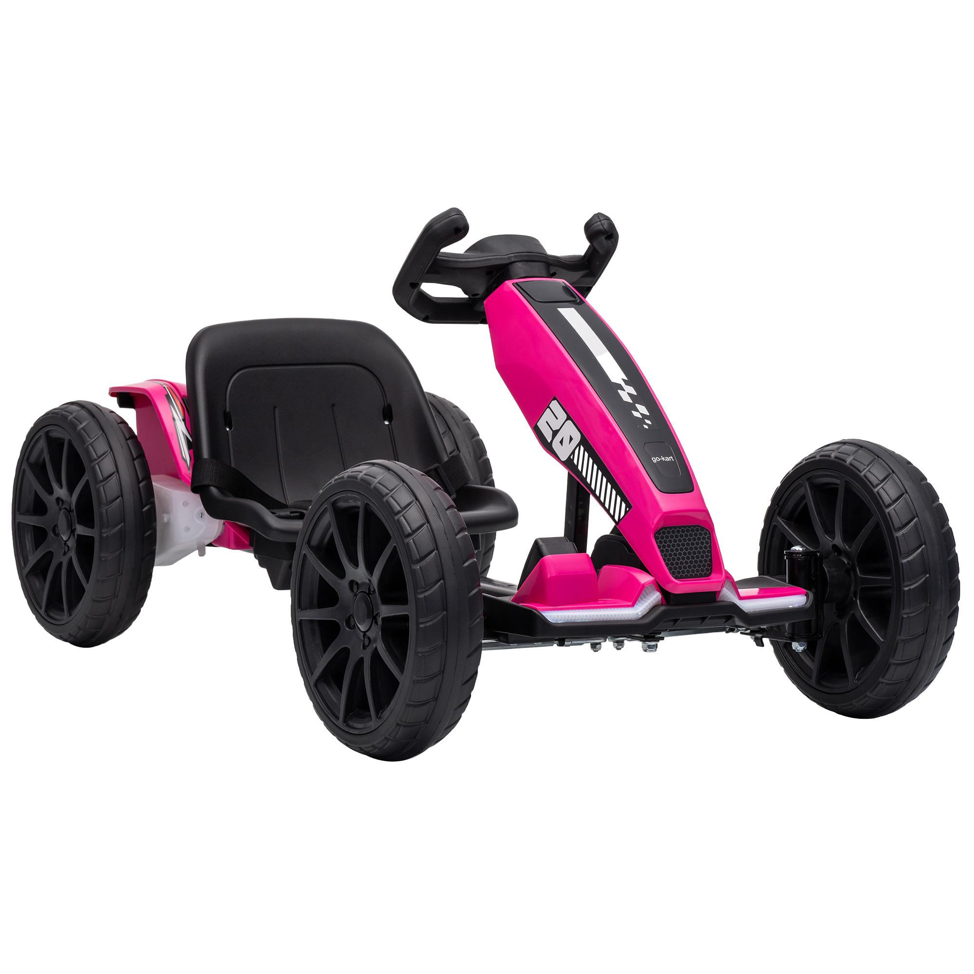 Bērnu elektriskais kartings, 12 V, 2 motori, 4 pozīcijās regulējams sēdeklis, vienmērīga iedarbināšana, EVA riteņi un LED priekšējie lukturi