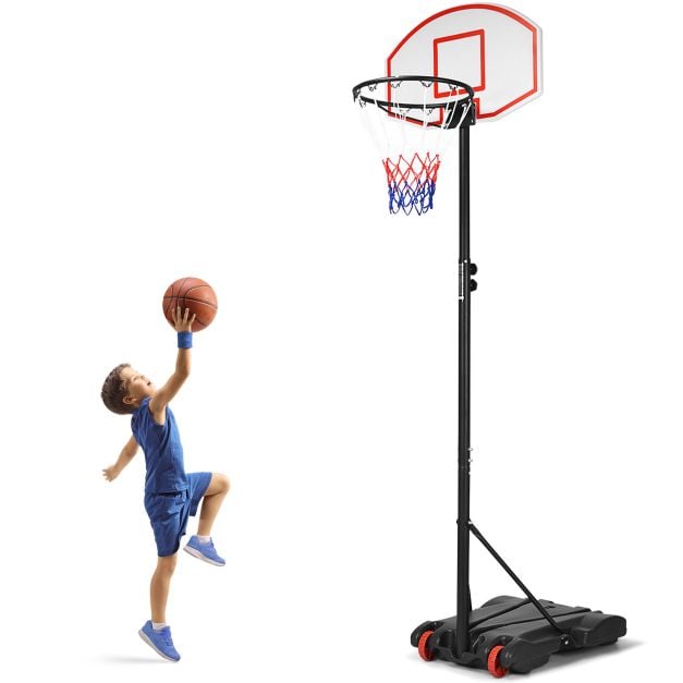 Pārnēsājams basketbola grozs ar riteņiem un 71,1 cm basketbola dēli bērniem, jauniešiem un ģimenei