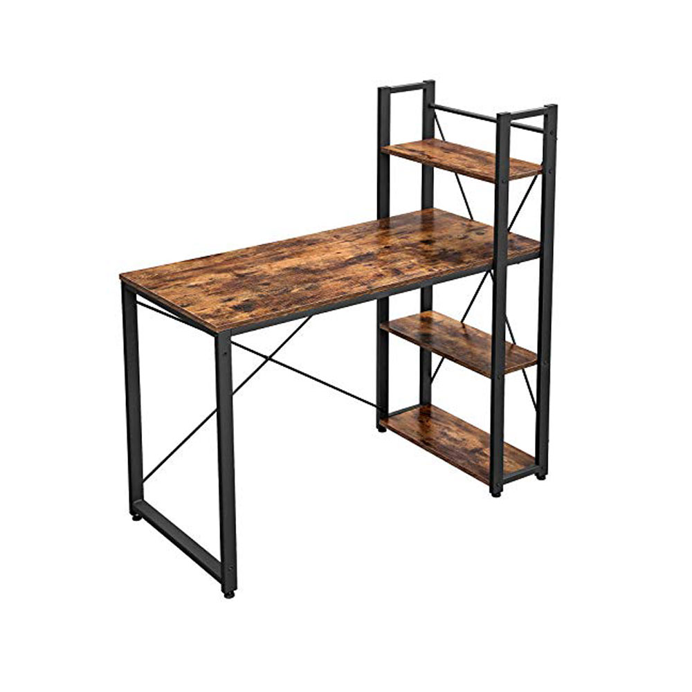 Galds 120 cm garš vintage brūns - melns