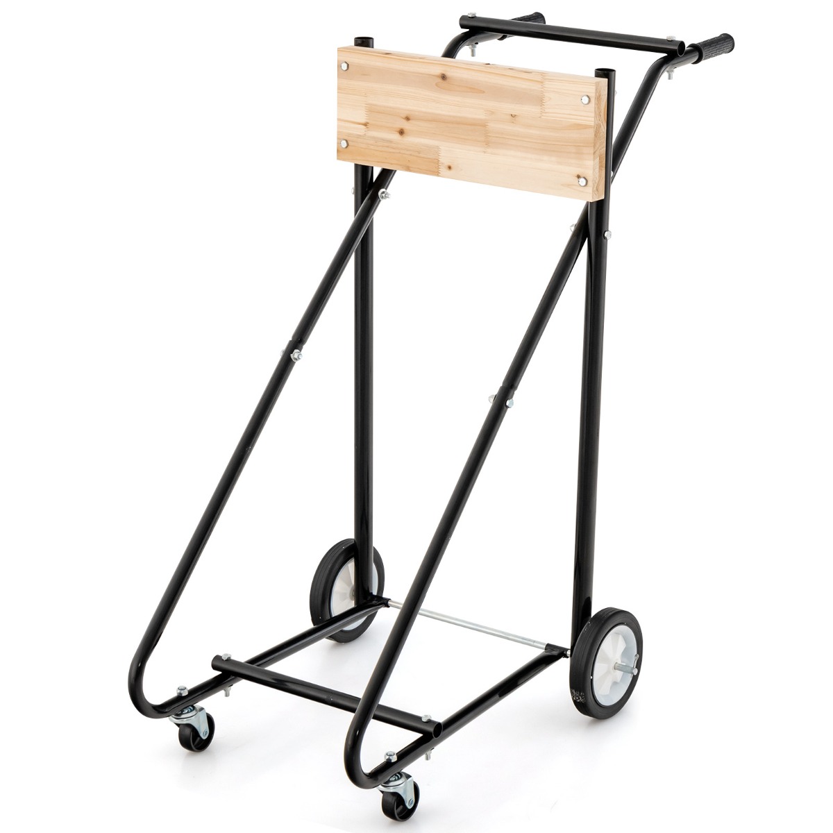 Ārējais statīvs uz riteņiem ar 150 kg celtspēju. Izturīgi dzinēja transportēšanas ratiņi.
