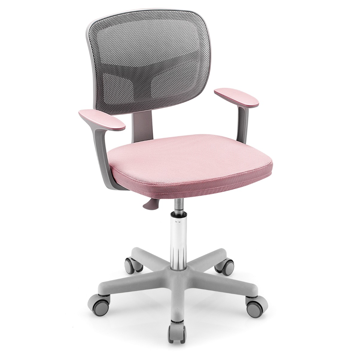 Regulējams bērnu rakstāmgalds un krēsls ar regulējamu augstumu, ergonomisku galdu un grozāmu sieta sēdekli