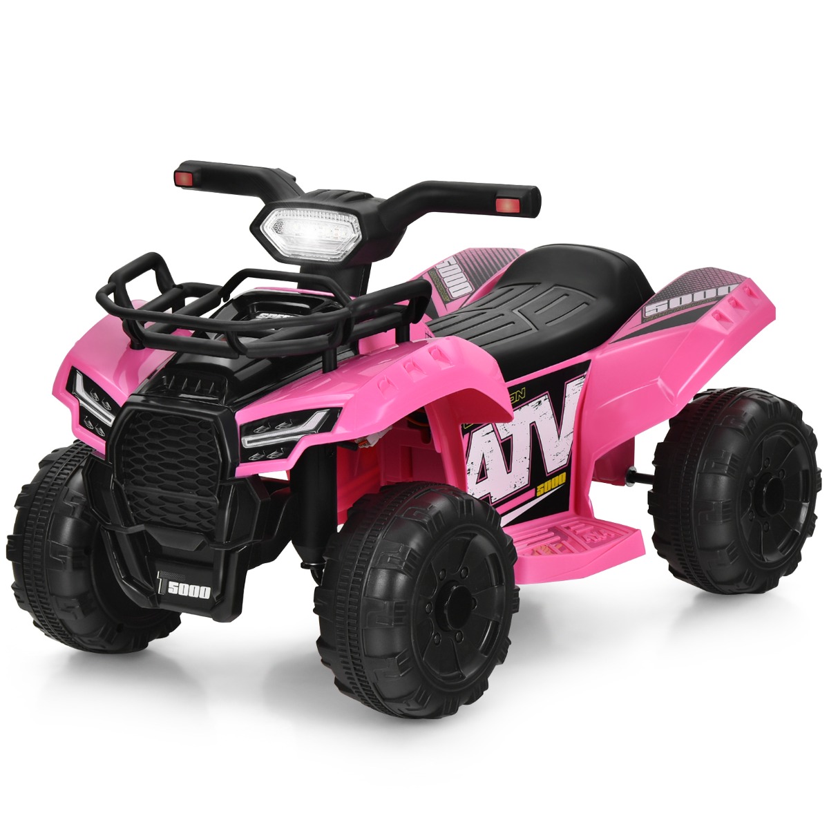Panipaiga ja muusikaga laste mini elektri-ATV (44 x 66 x 42 cm), roosa ja must