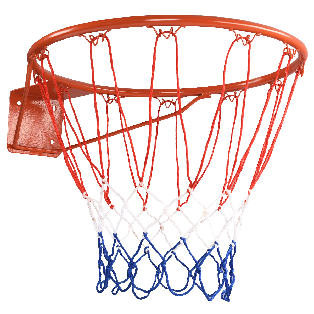Pie sienas piestiprināts basketbola grozs un tīkls