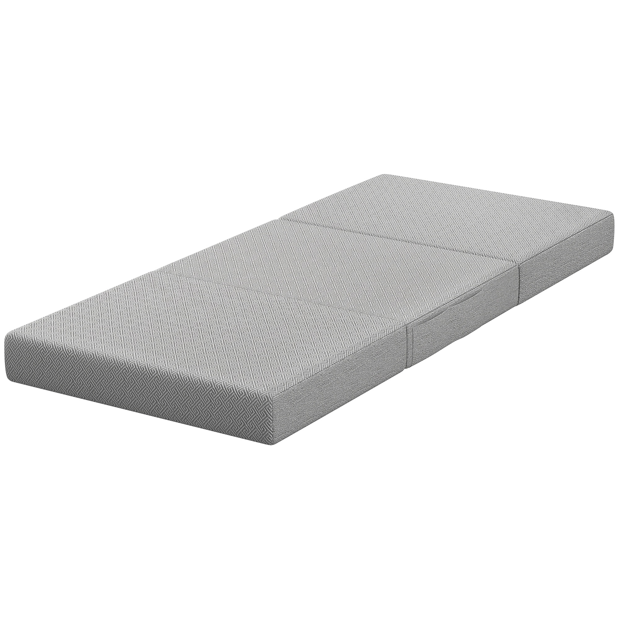 Saliekams matracis 200 x 90 cm, 15 cm saliekams matracis, pārnēsājams grīdas matracis ar mazgājamu pārvalku, Oeko-Tex sertificēts