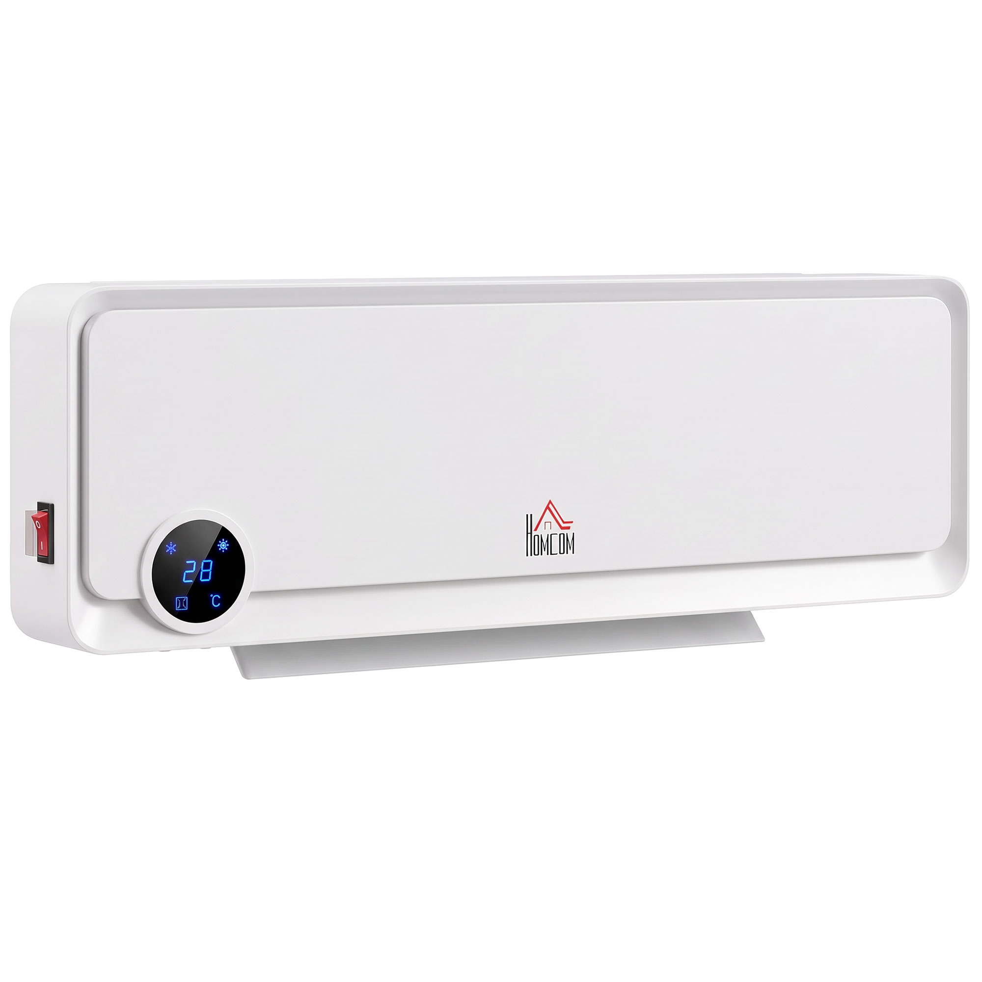 Sienas ventilatora sildītājs, 2000 W, ar tālvadības pulti, 3 darbības režīmi, LED displejs, 12 stundu taimeris