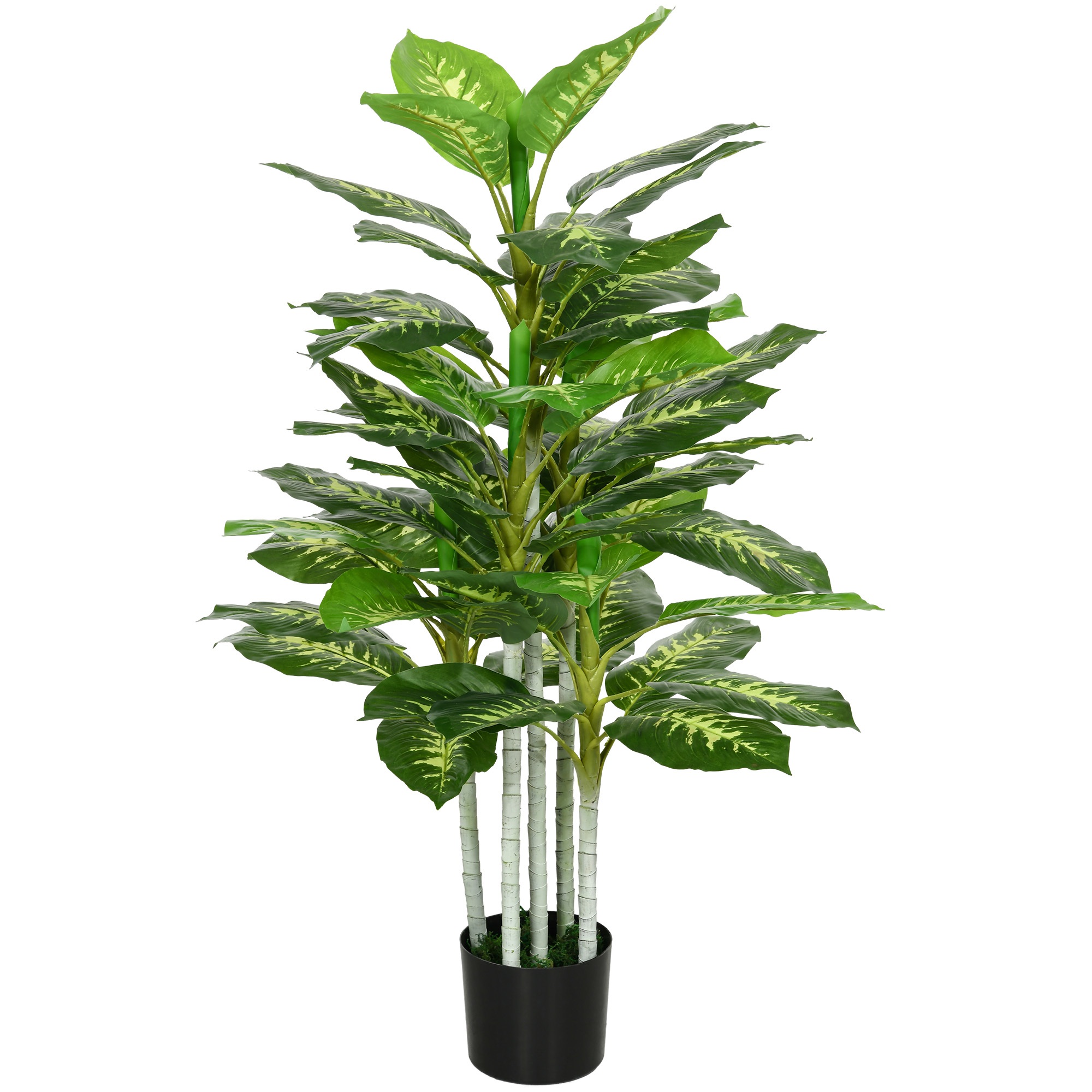 Mākslīgais augs, plastmasas augs, cementa pods, iekštelpām un āra lietošanai, 120 cm, zaļš