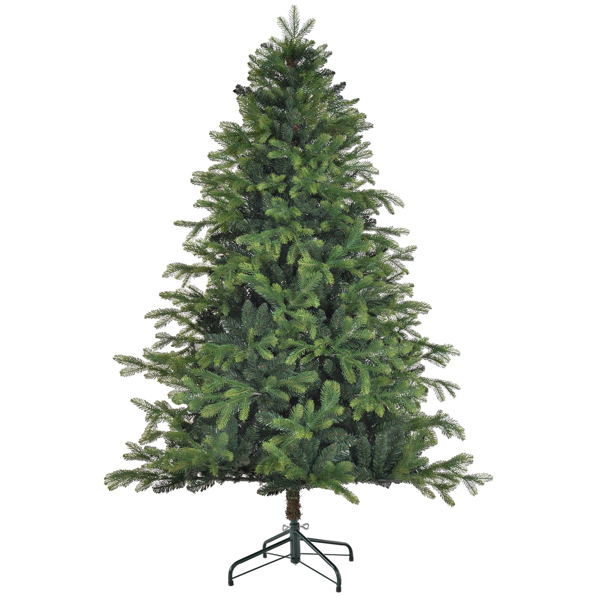Mākslīgā Ziemassvētku eglīte, reālistisks izskats, liesmu slāpējošs, stabila metāla pamatne, 183 cm, zaļa
