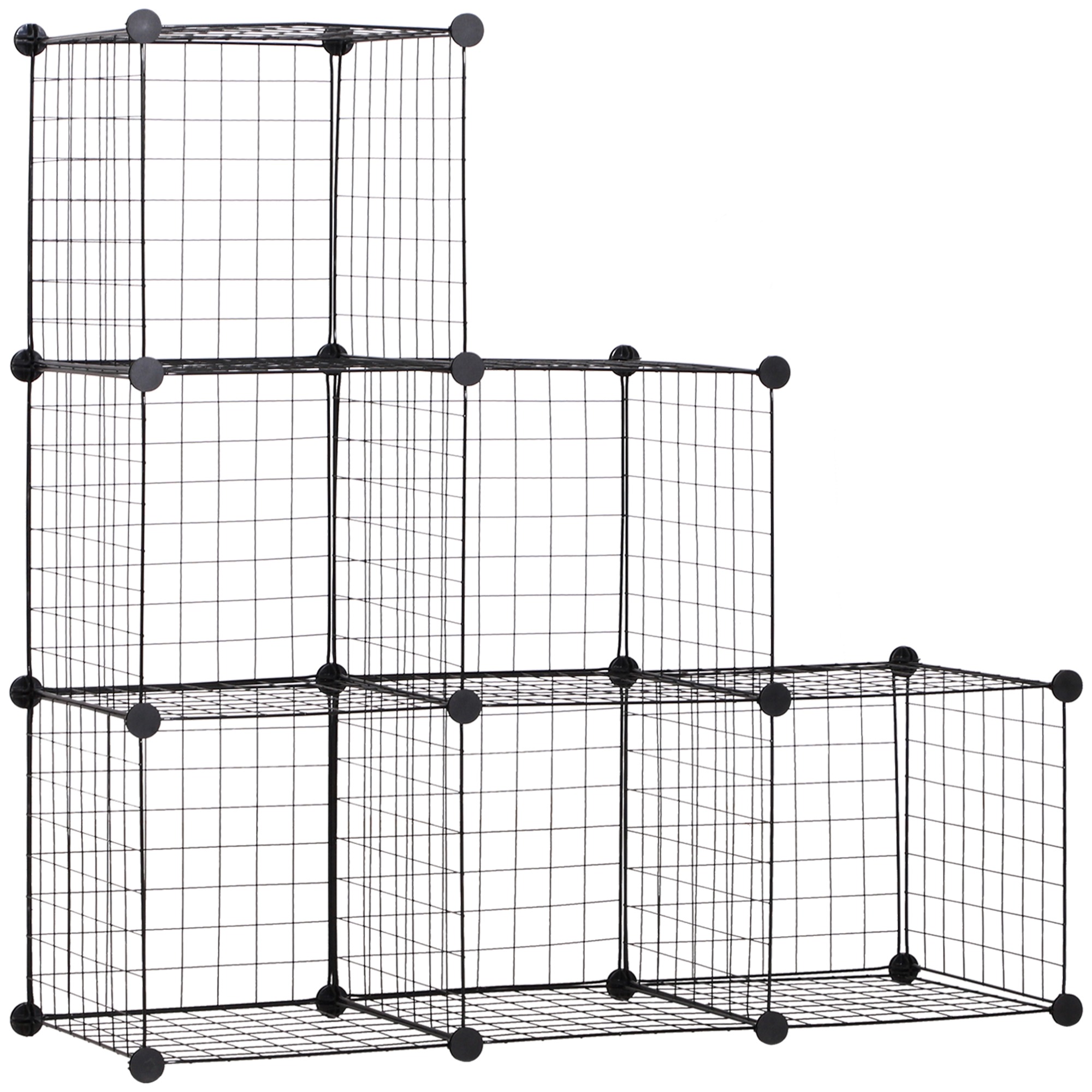 Metāla kuba formas plaukts, regulējams kuba formas skapis drēbēm, grāmatām, rotaļlietām, pielāgojams, 109 cm garums x 37 cm platums x 109 cm augstums, melns