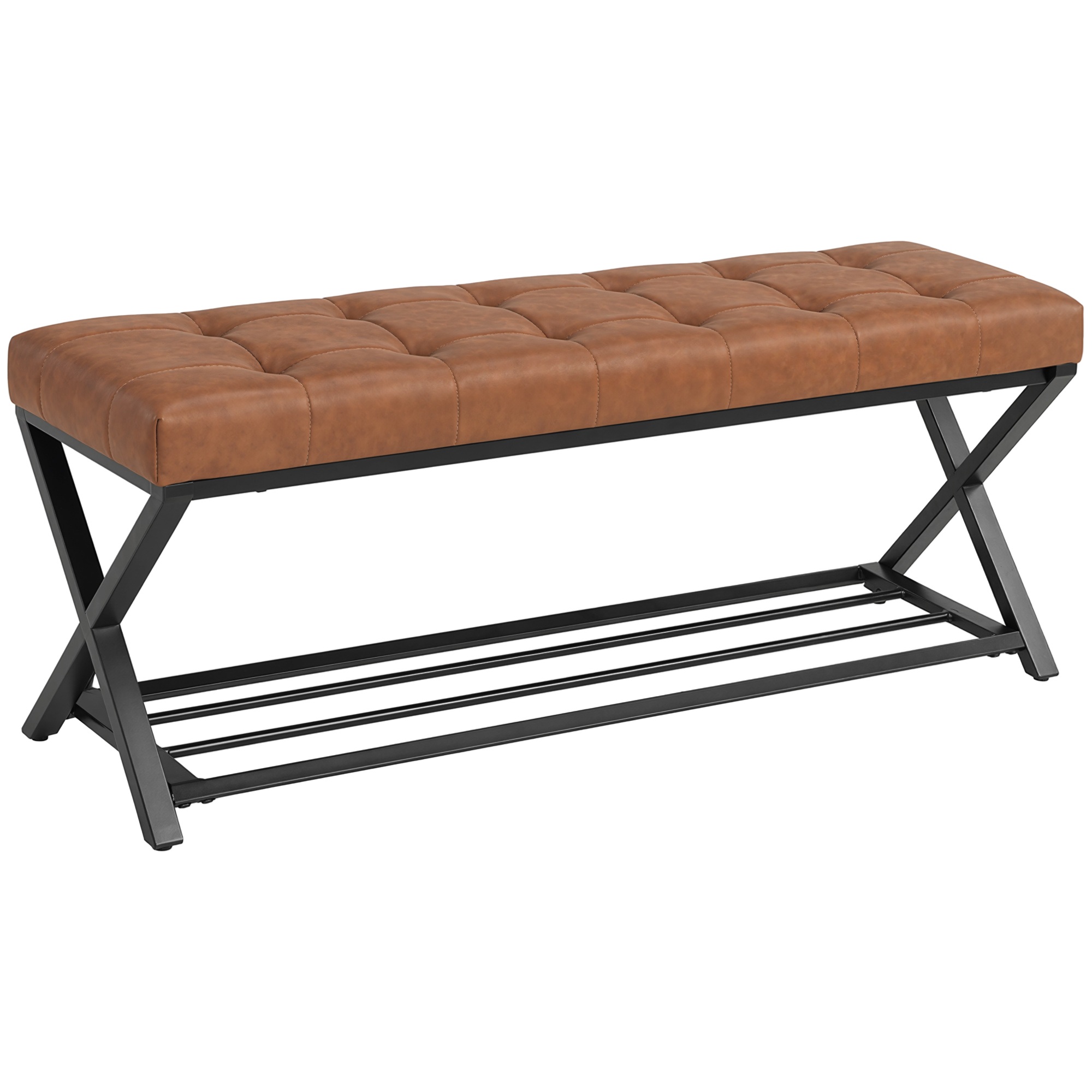 Apavu sols, ieejas sols ar mākslīgās ādas apdari, uzglabāšanas kapacitāte līdz 220 kg priekšnamam, ieejas zonai, 112 x 37 x 47 cm, brūns