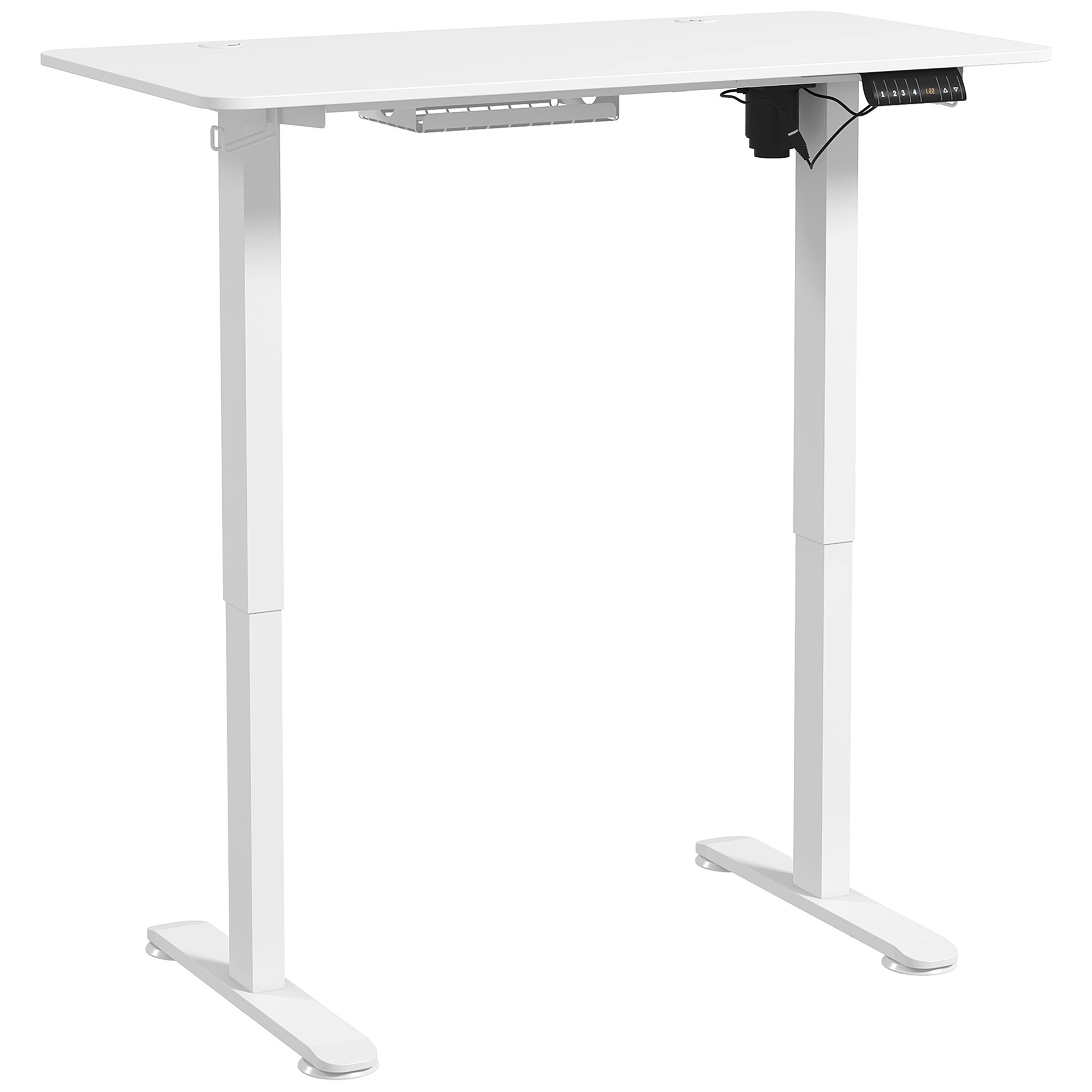Augstumā regulējams rakstāmgalds, 120x60x72-116cm, balts