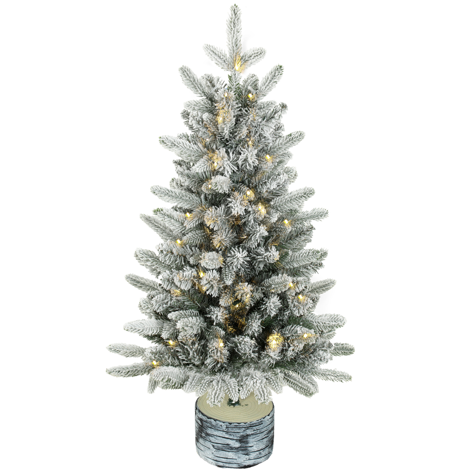Mākslīgā Ziemassvētku eglīte, 90 cm Ziemassvētku eglīte ar 50 LED gaismiņām, 240 galiem, mākslīgais sniegs, magnija oksīda pamatne