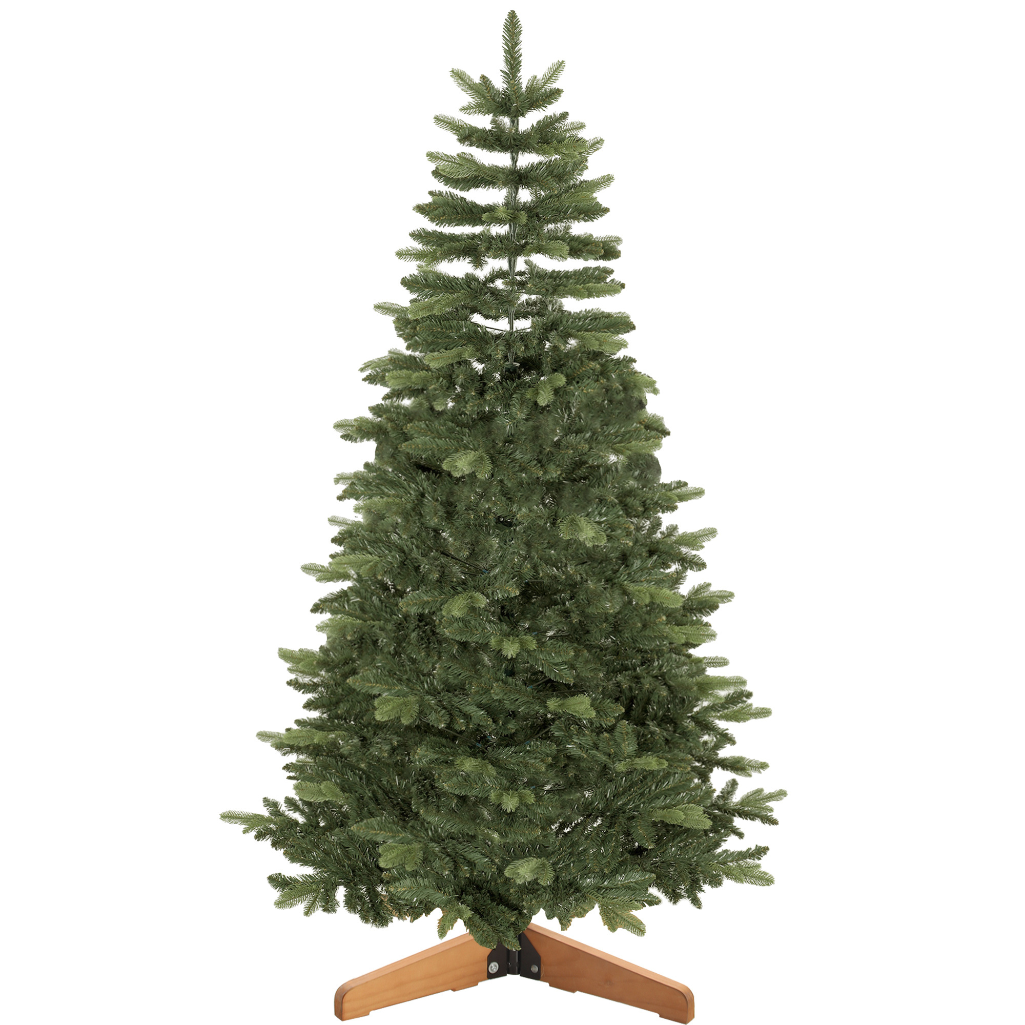 Mākslīgā Ziemassvētku eglīte 180 cm, dižegle, pilna ar salokāmiem zariem, 961 galotne, salokāms koka statīvs, zaļa