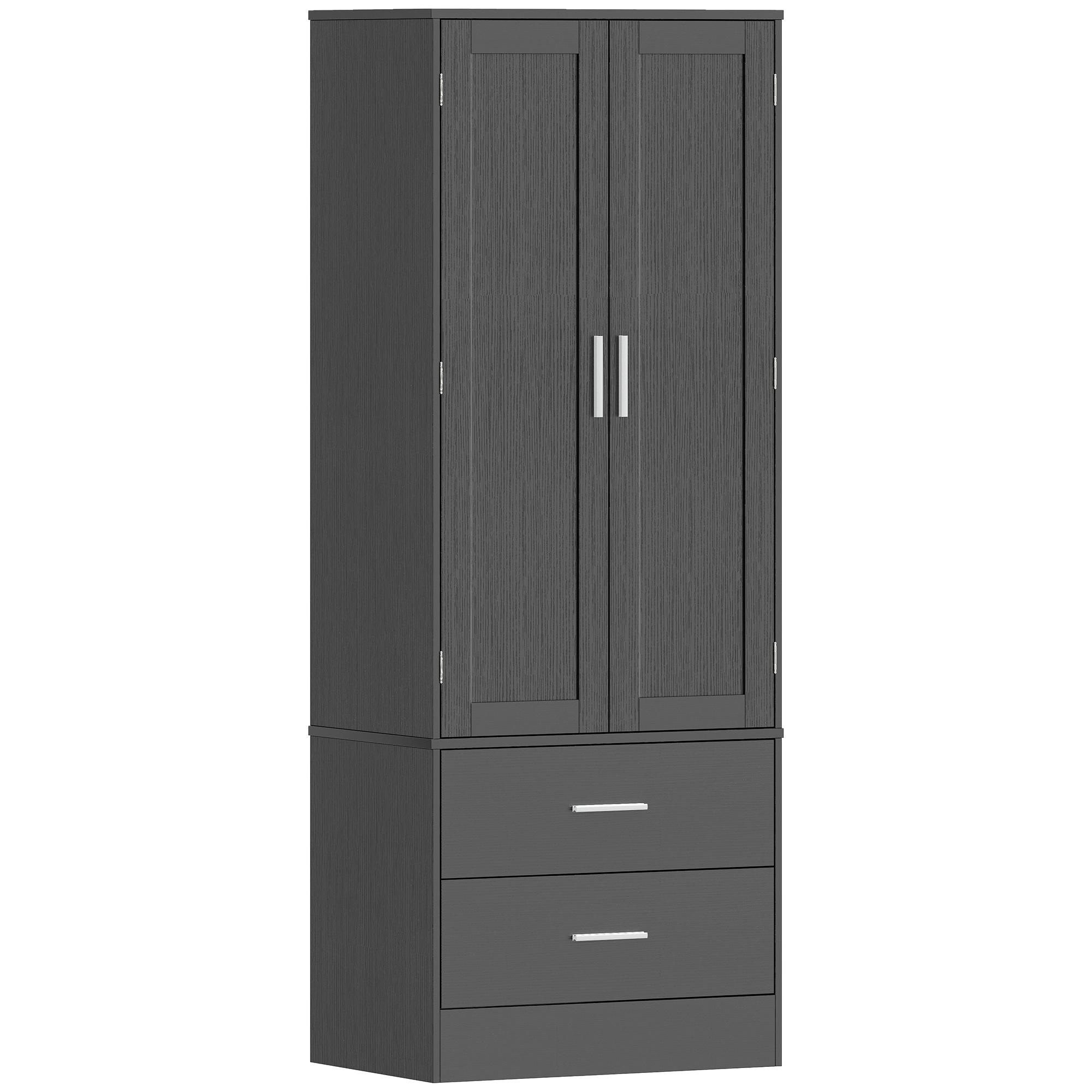 Virtuves skapis ar 8 plauktiem durvīs un regulējamiem plauktiem, 159 cm, melns