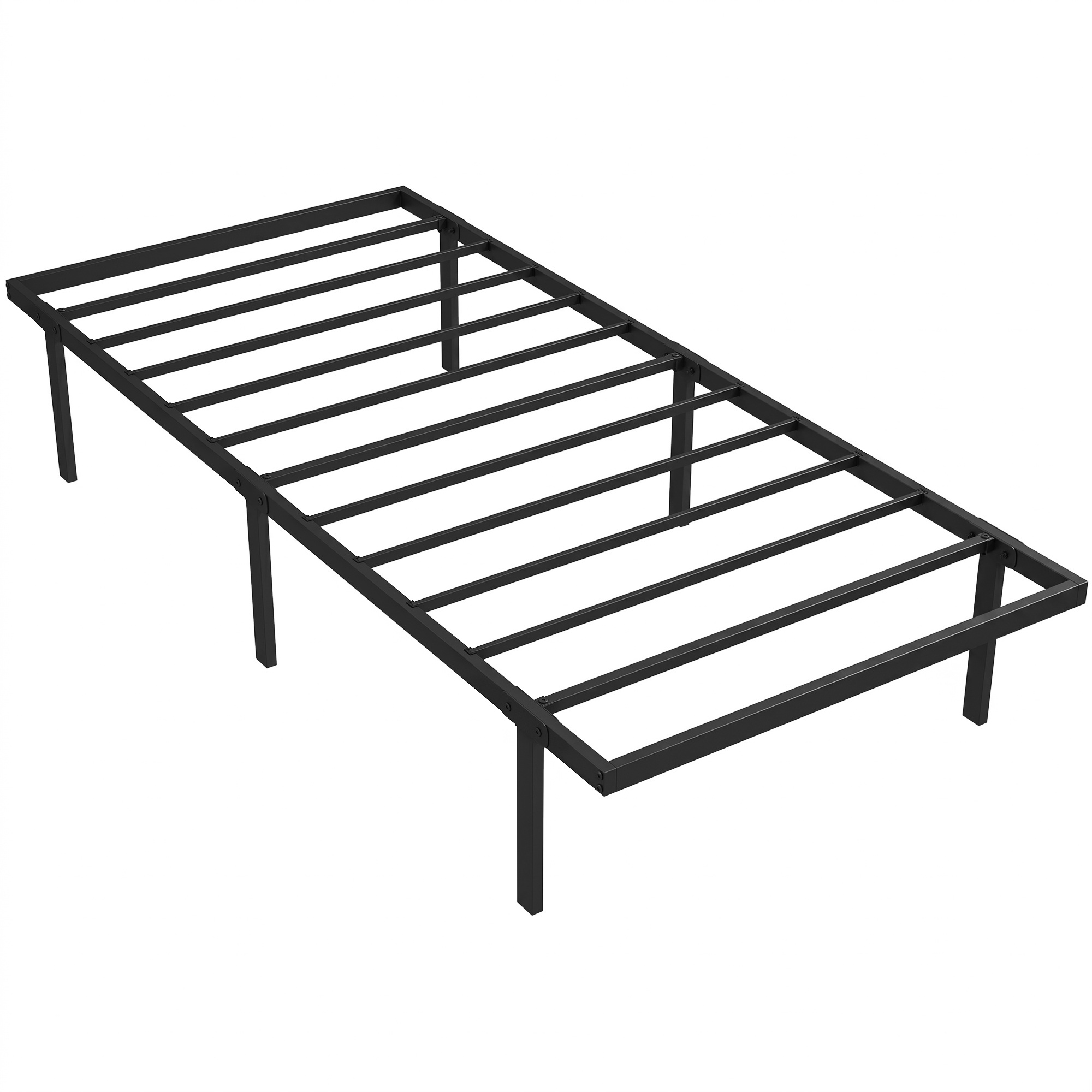 Gultas rāmis, 90 x 200 cm metāla gulta ar uzglabāšanas vietu zem gultas, metāla rāmis ar redeļu pamatni, nav nepieciešama kastes atspere