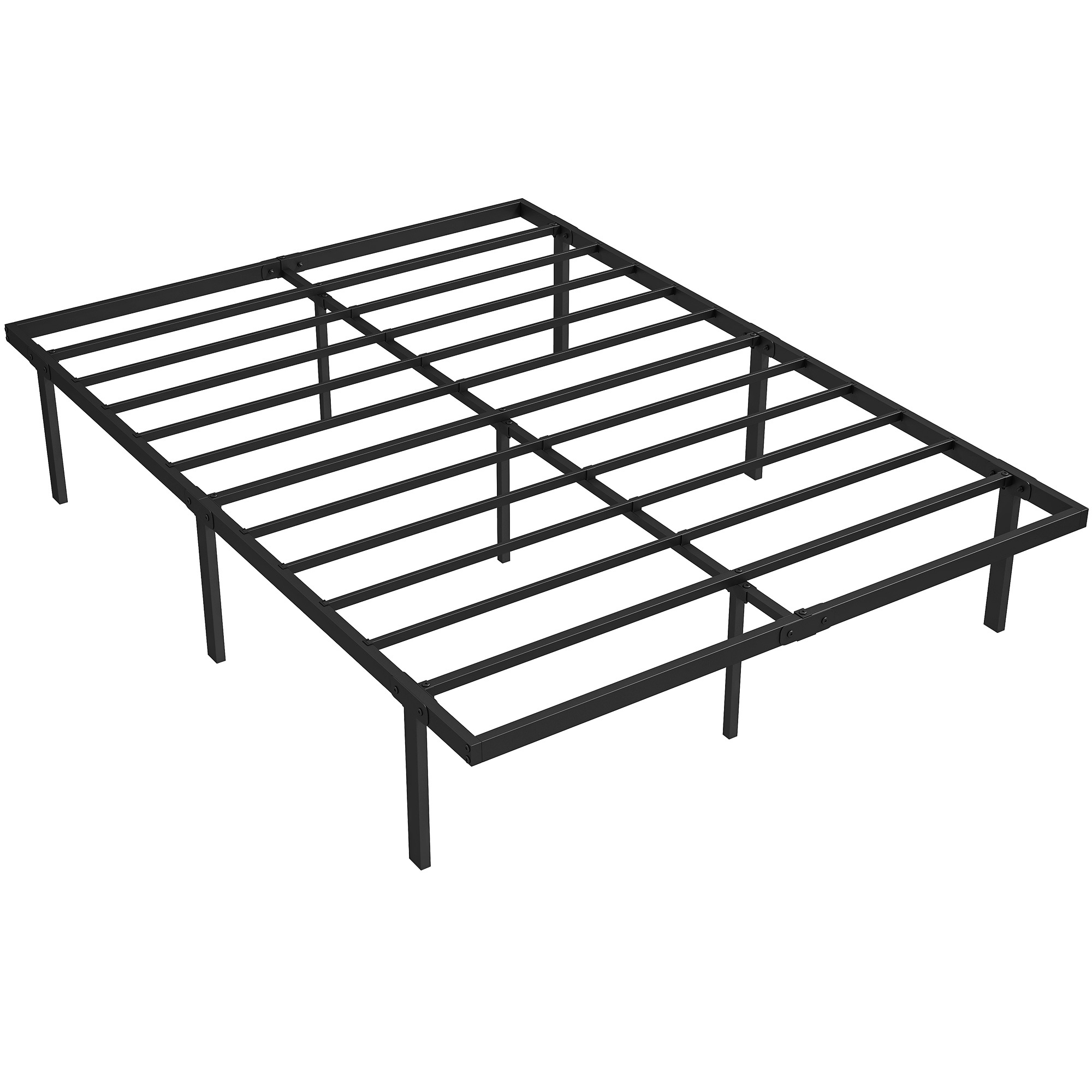 Gultas rāmis, 140 x 200 cm metāla gulta ar uzglabāšanas vietu zem gultas, metāla rāmis ar redeļu pamatni, nav nepieciešama kastes atspere