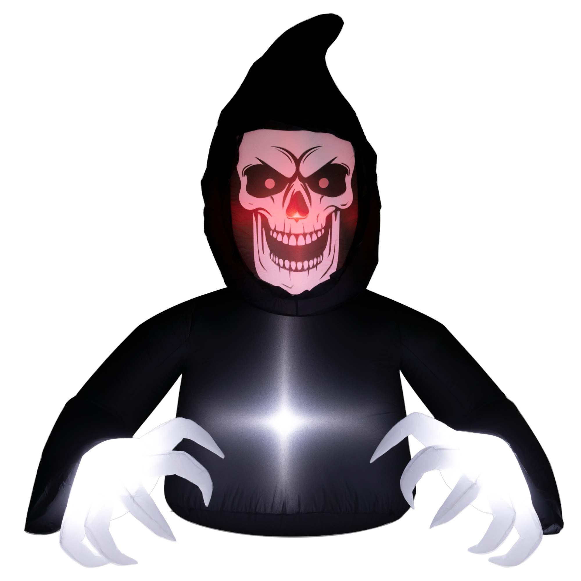 Piepūšamā Helovīna dekorācija, Grim Reaper, LED gaismas, pūtējs, kabelis