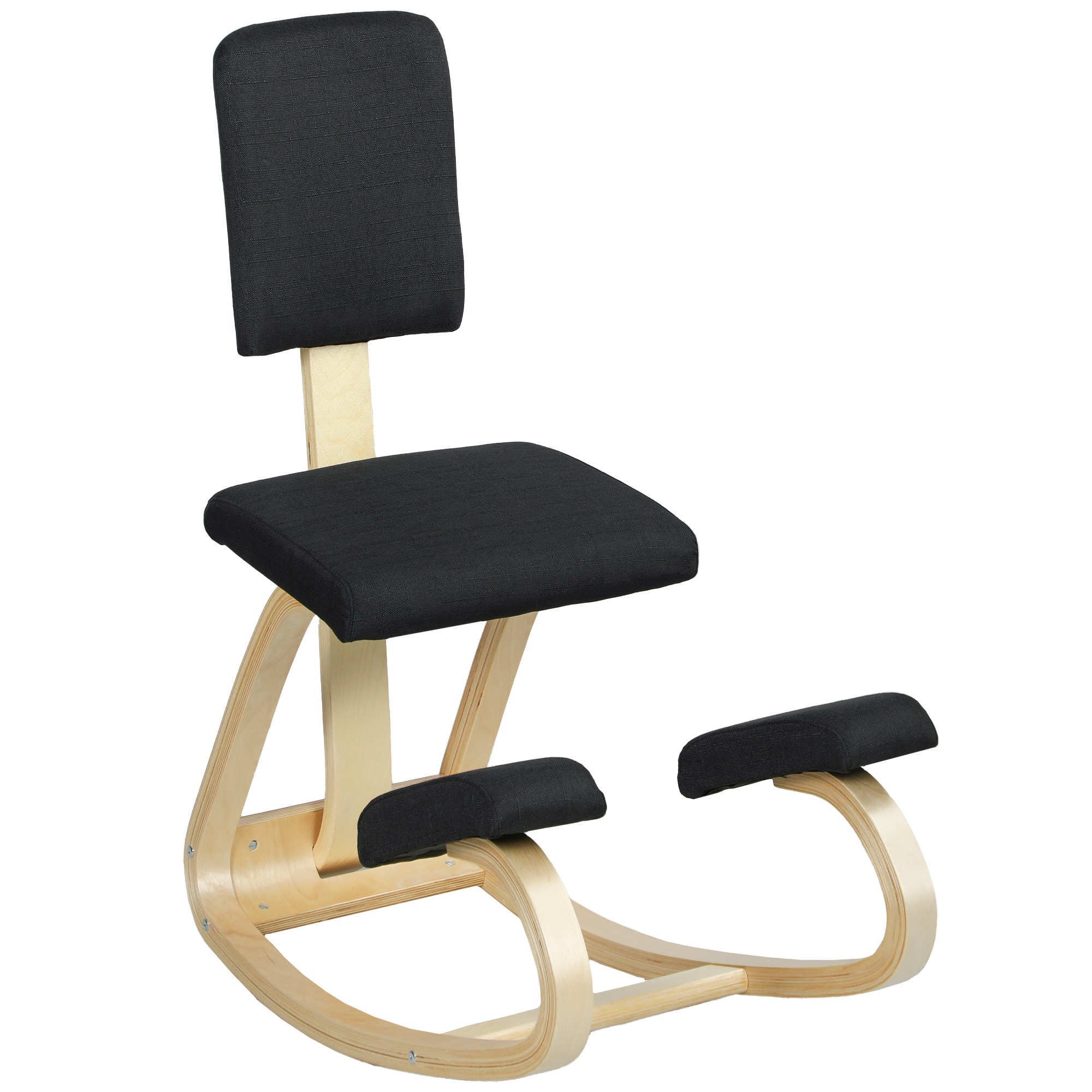 Ergonomisks ceļgalu krēsls, ceļgalu krēsls, veselības krēsls mājām, birojam, meditācijai, melns