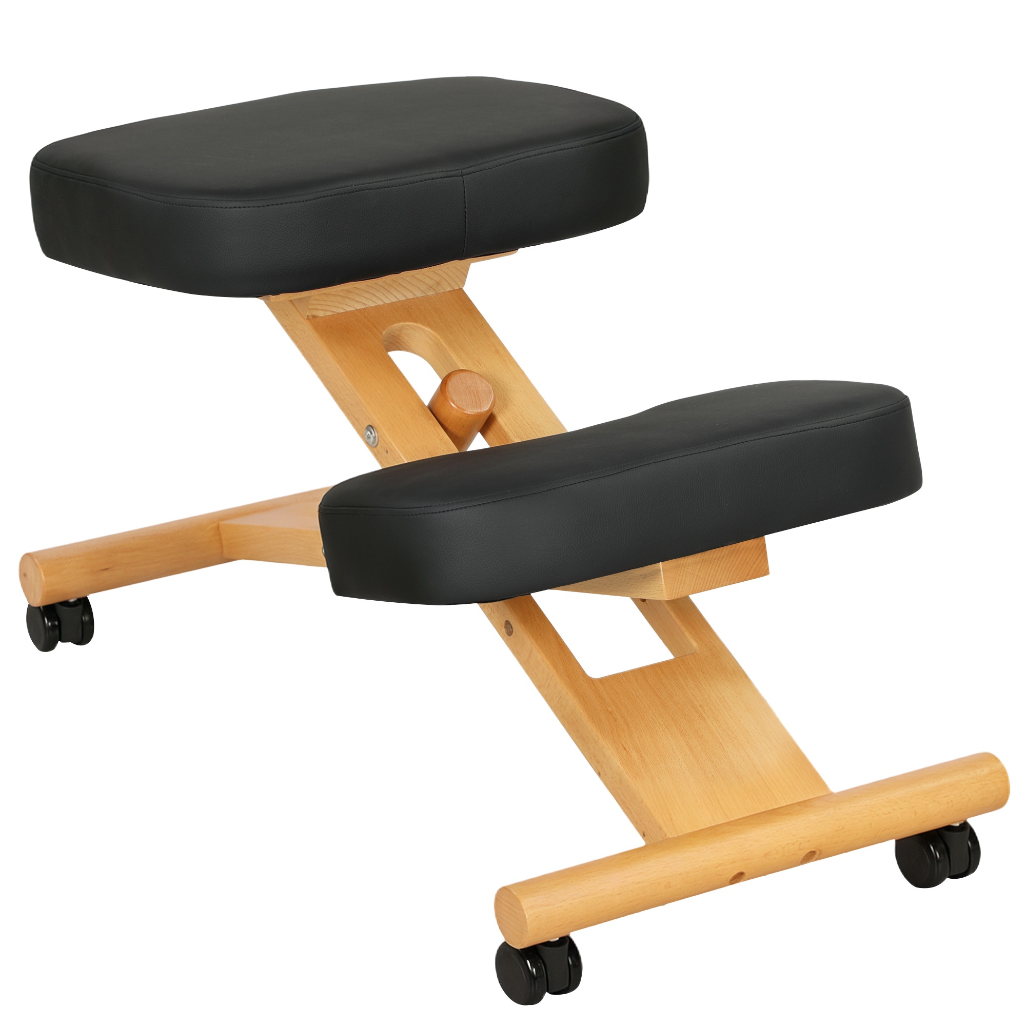 Ergonomisks krēsls ar riteņiem, sēdekļa krēsls kakla sāpju mazināšanai mājās un birojā